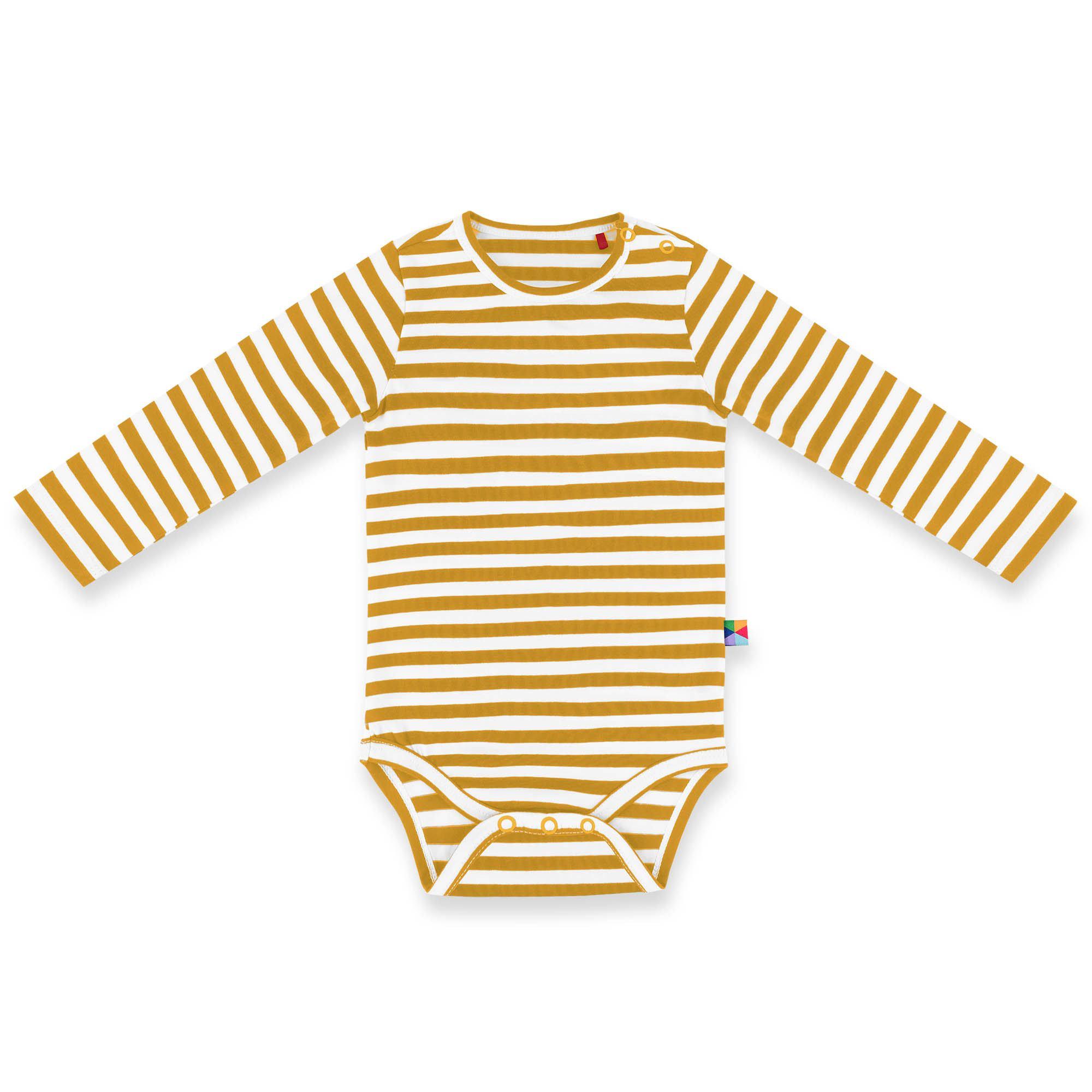 Mustard stripes long sleeve bodysuit