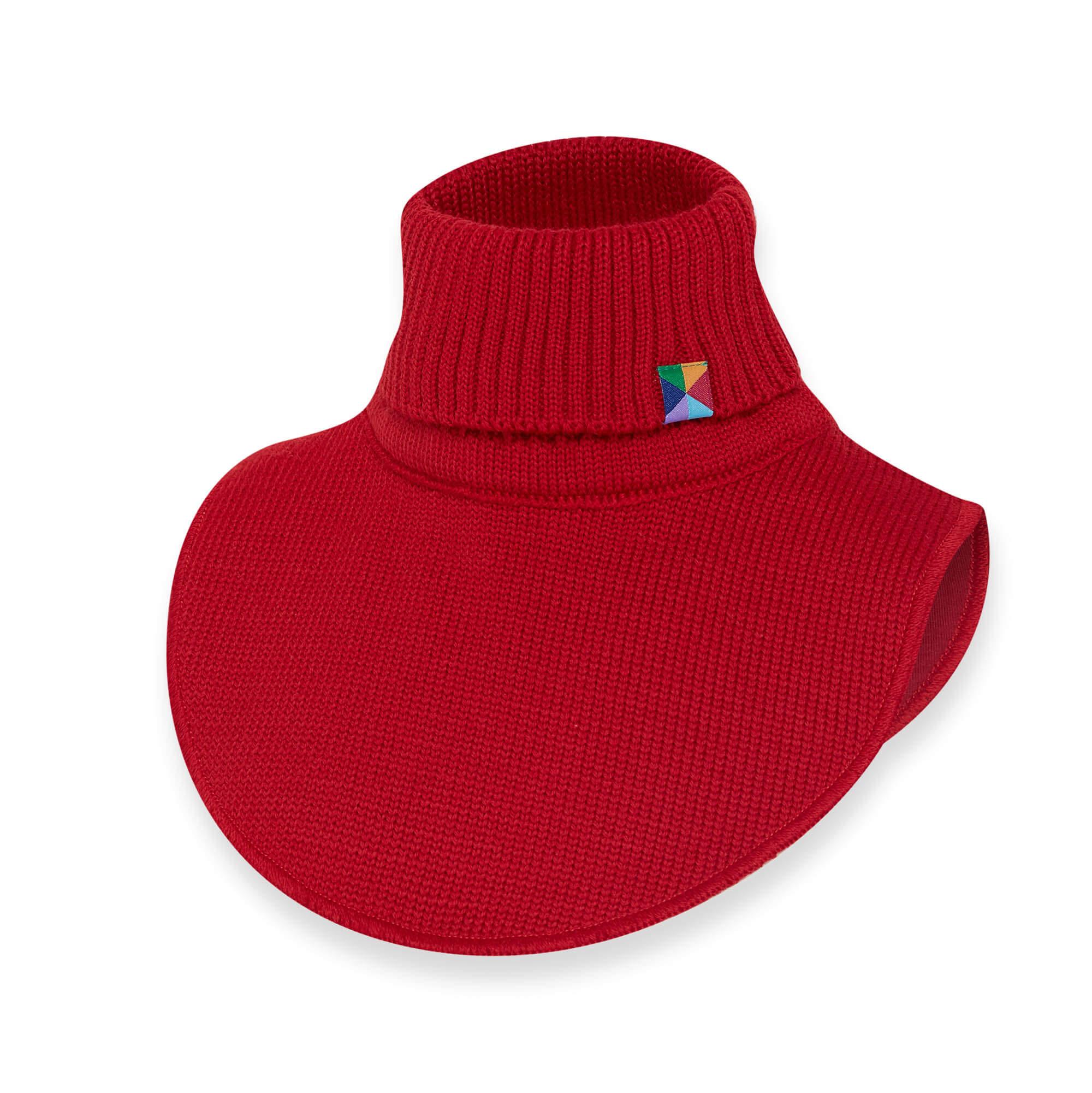 Red merino wool neck warmer Baby