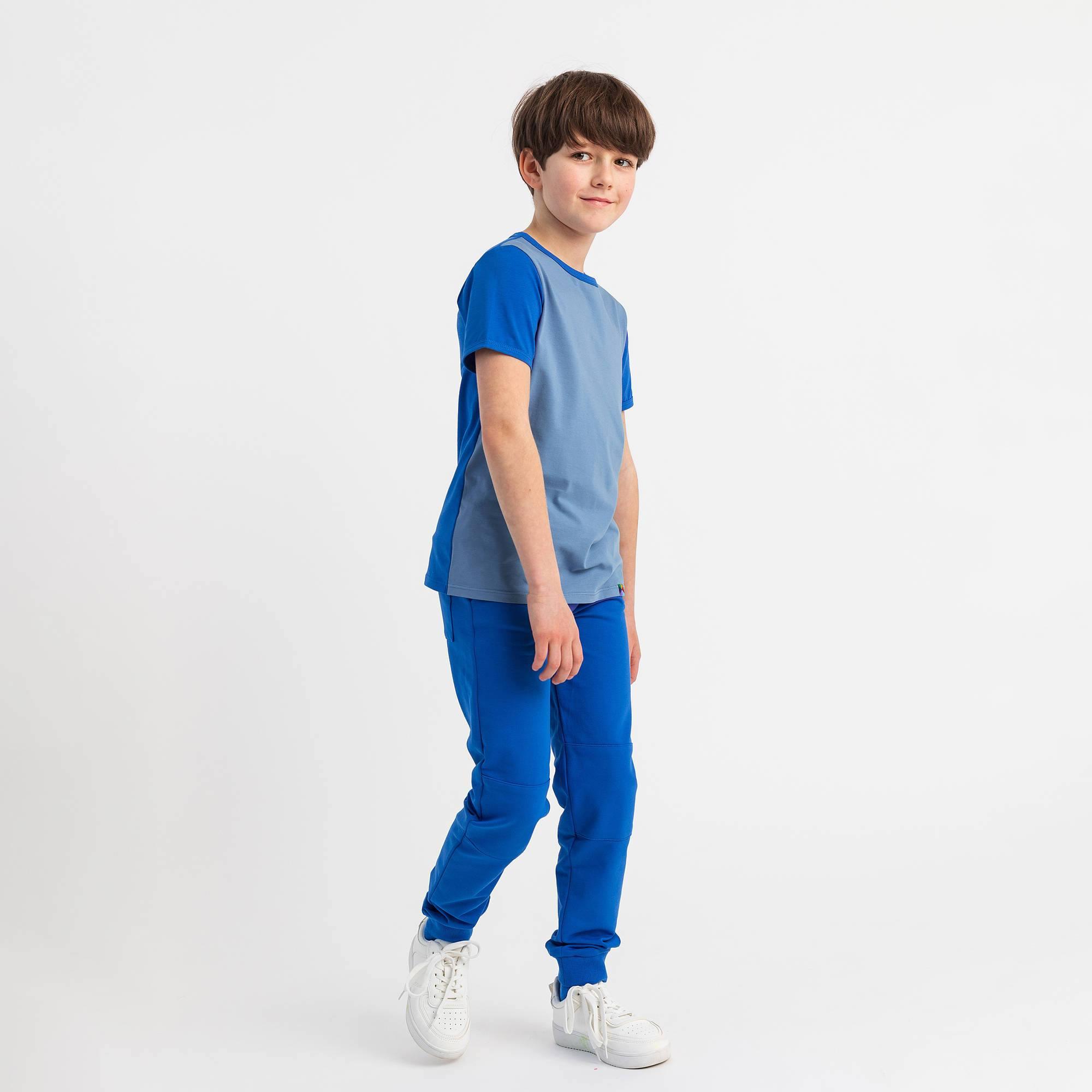 Sky blue - blue two-tone shirt Junior