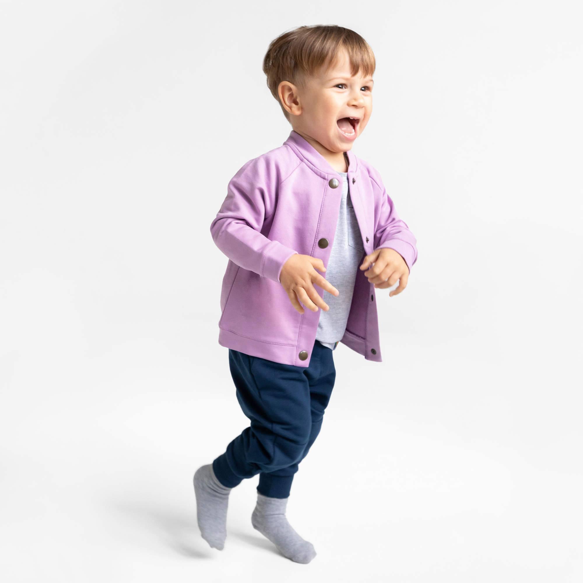 Light purple button-up bomber jacket Baby