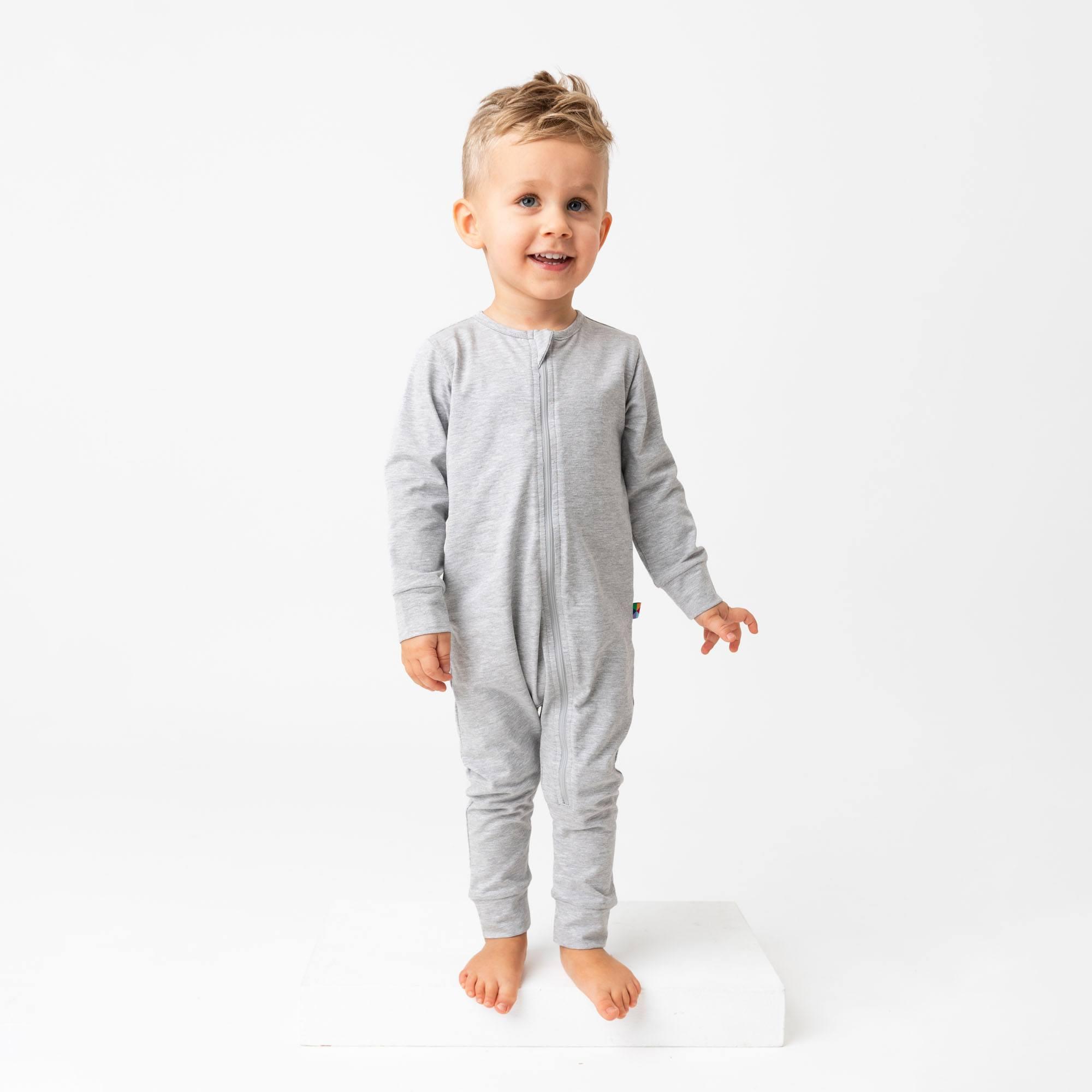 Grey melange romper suit