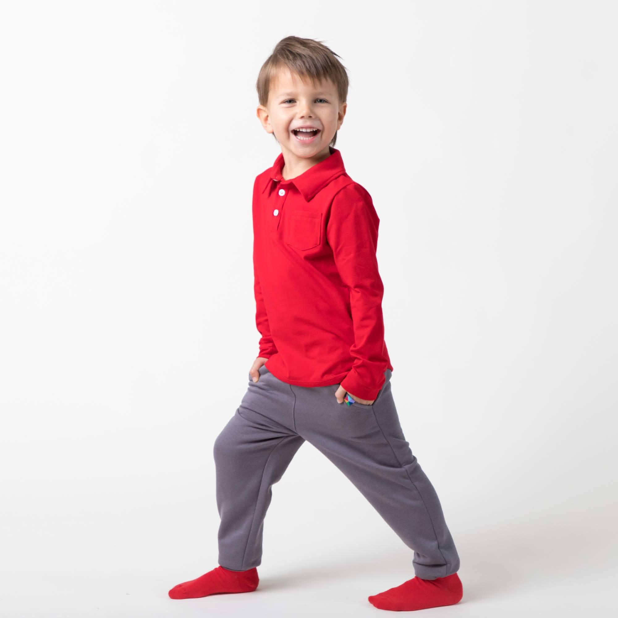 Graphite fleece-lined joggers kids