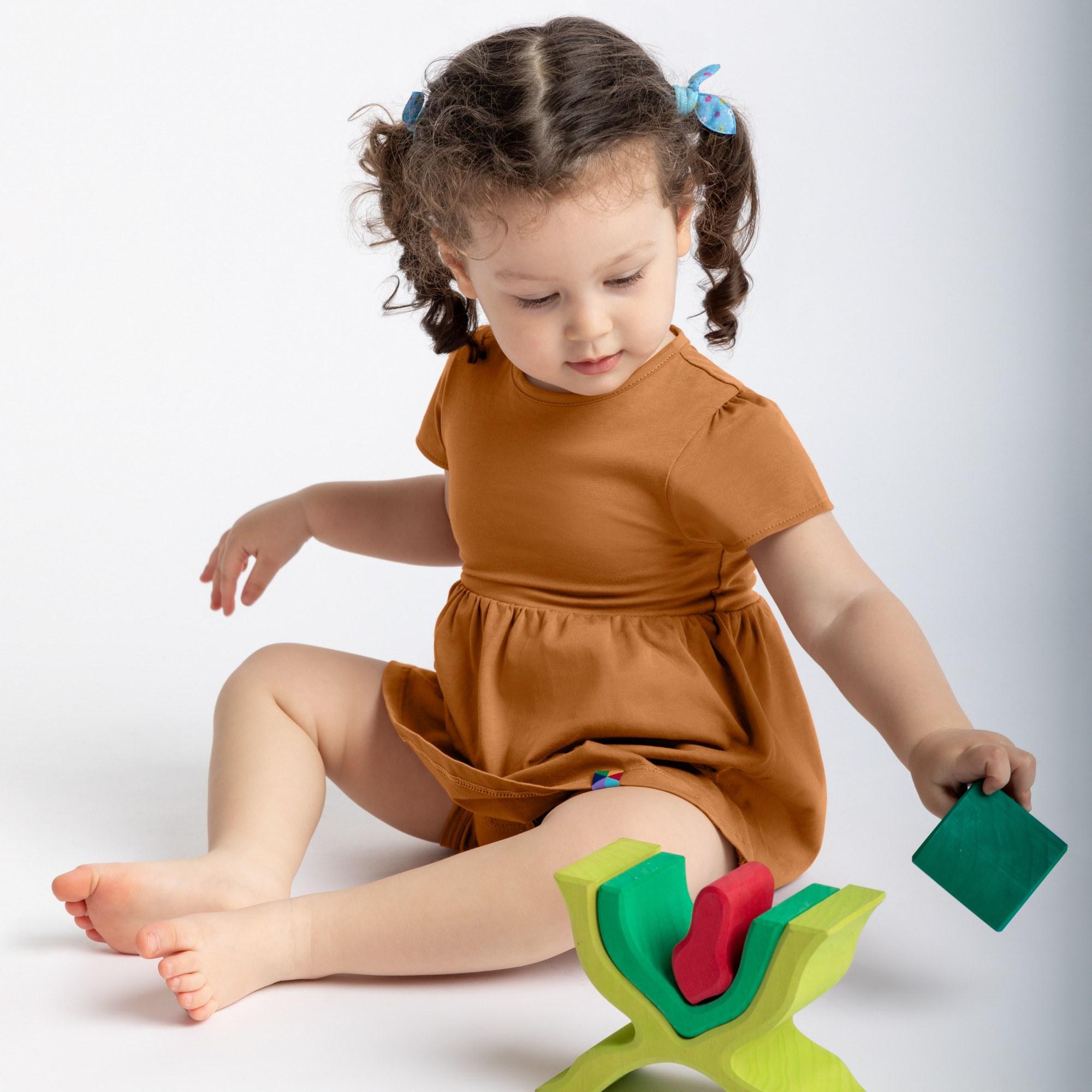 Caramel bodysuit dress