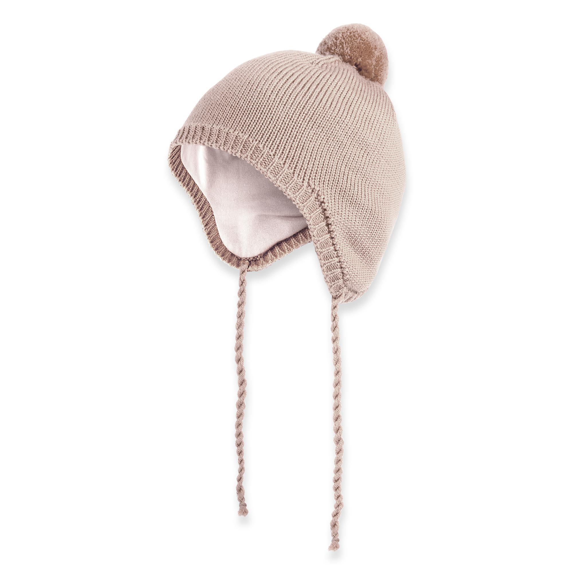 Beige merino wool hat Baby