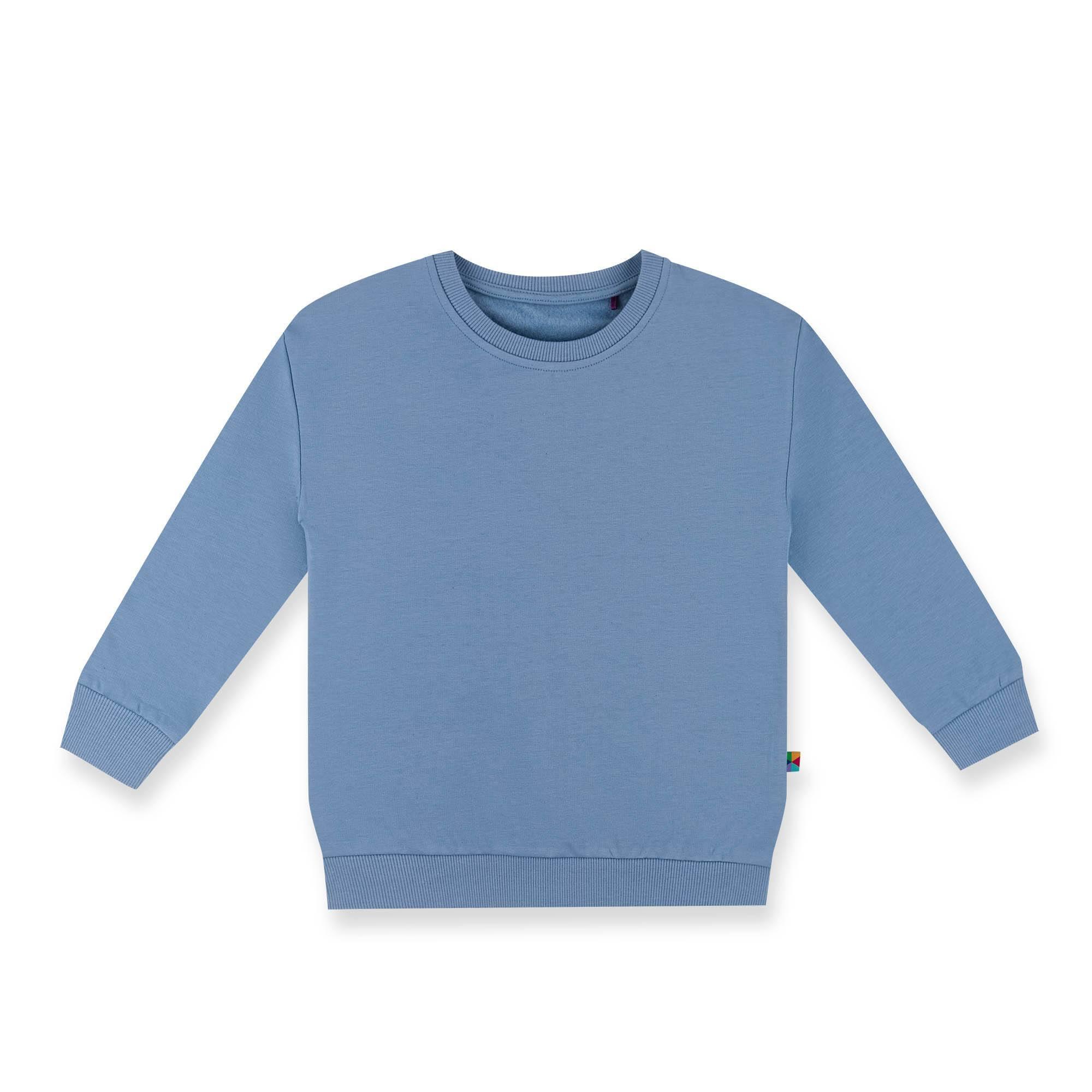 Sky blue fleece-lined sweatshirt