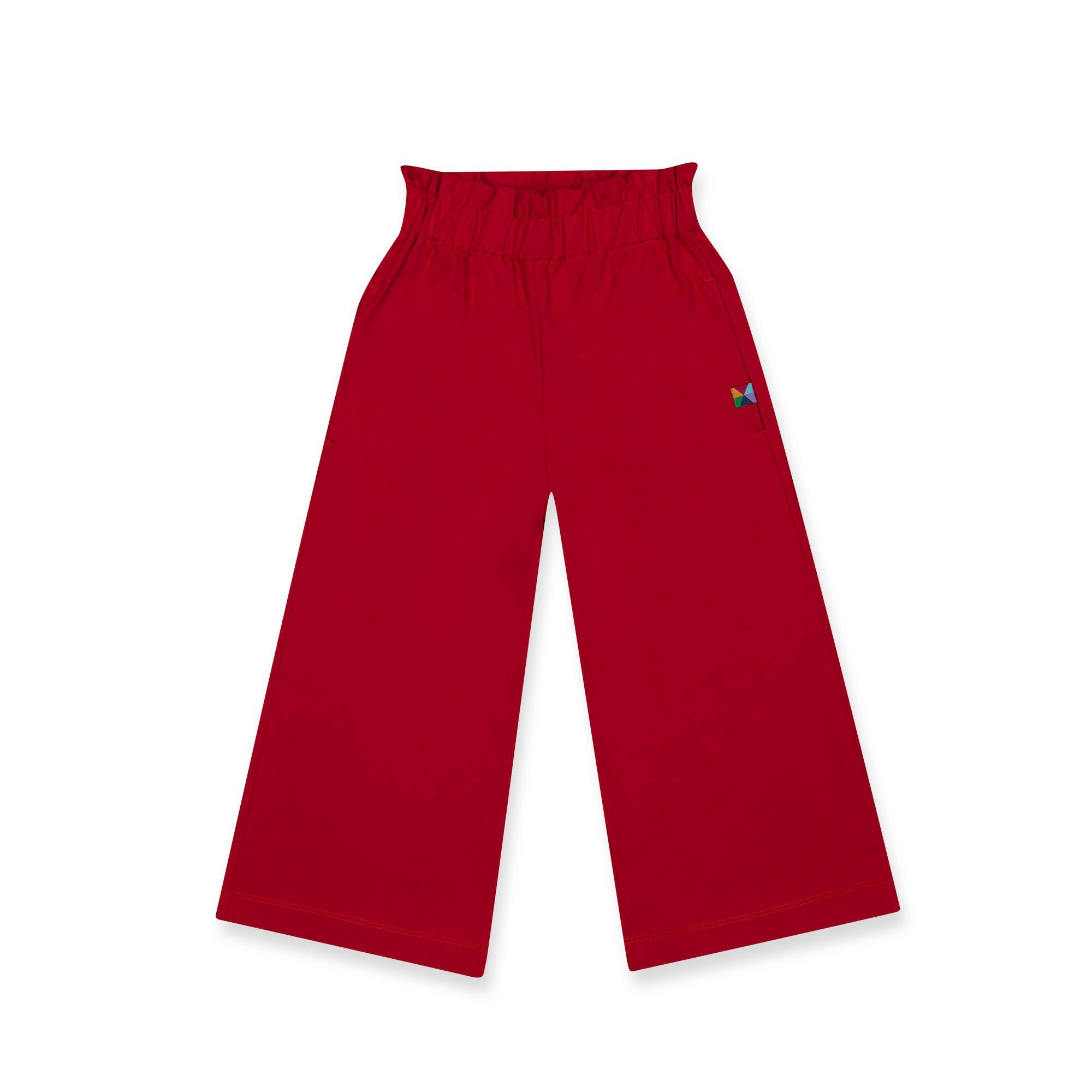 Red culotte trousers