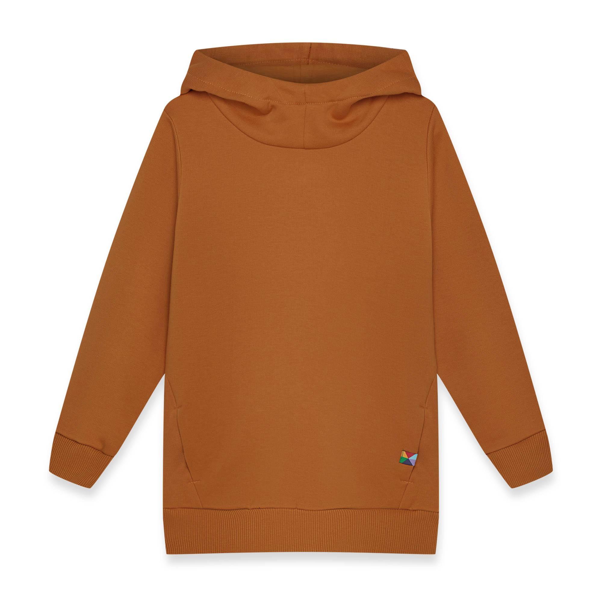 Caramel fleece-lined pullover hoodie