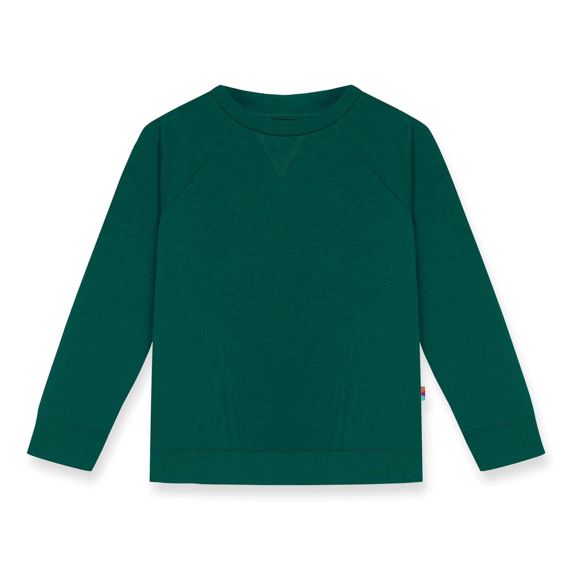 Bottle-green pullover sweatshirt