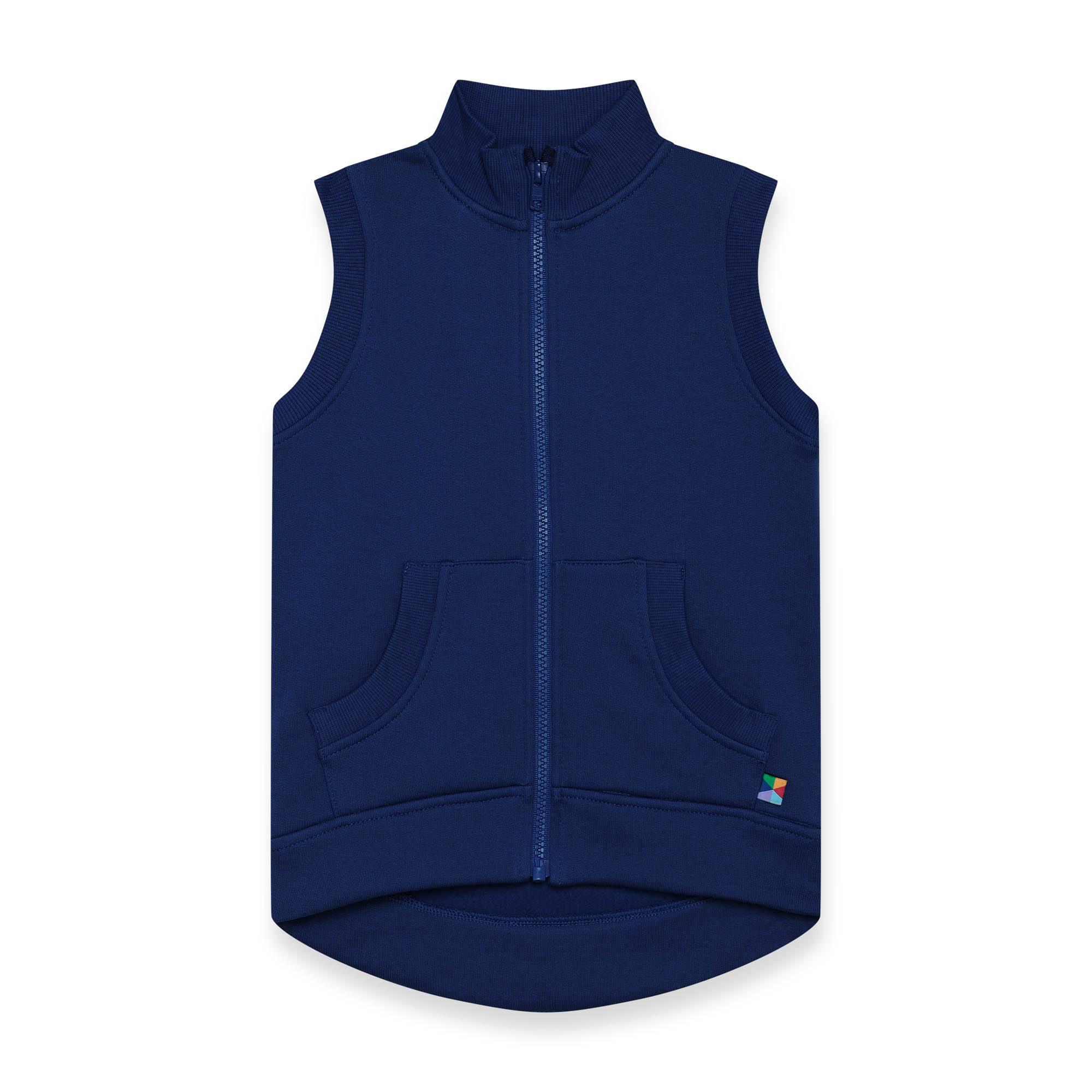 Navy blue zip-up vest Junior