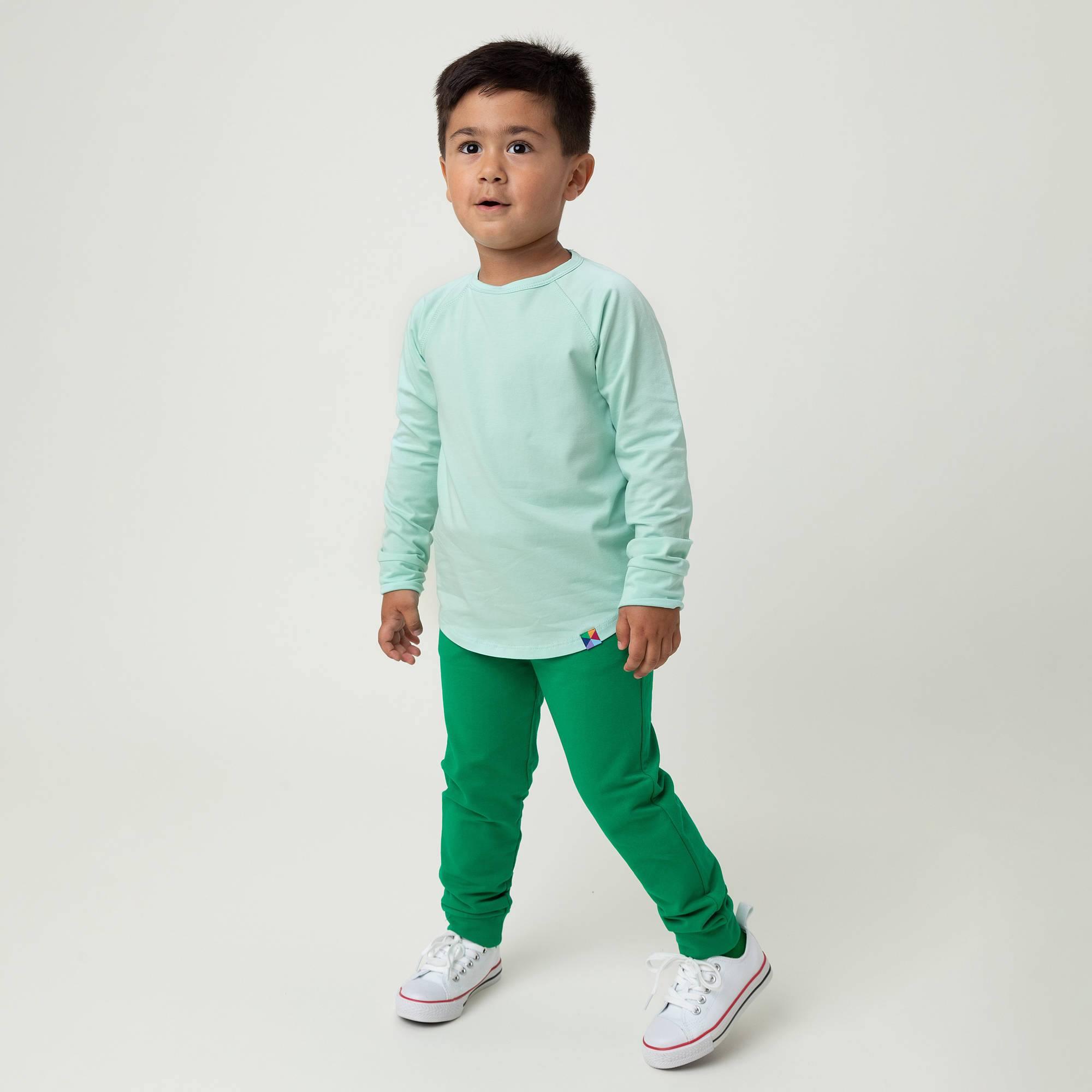 Green joggers with a back pocket