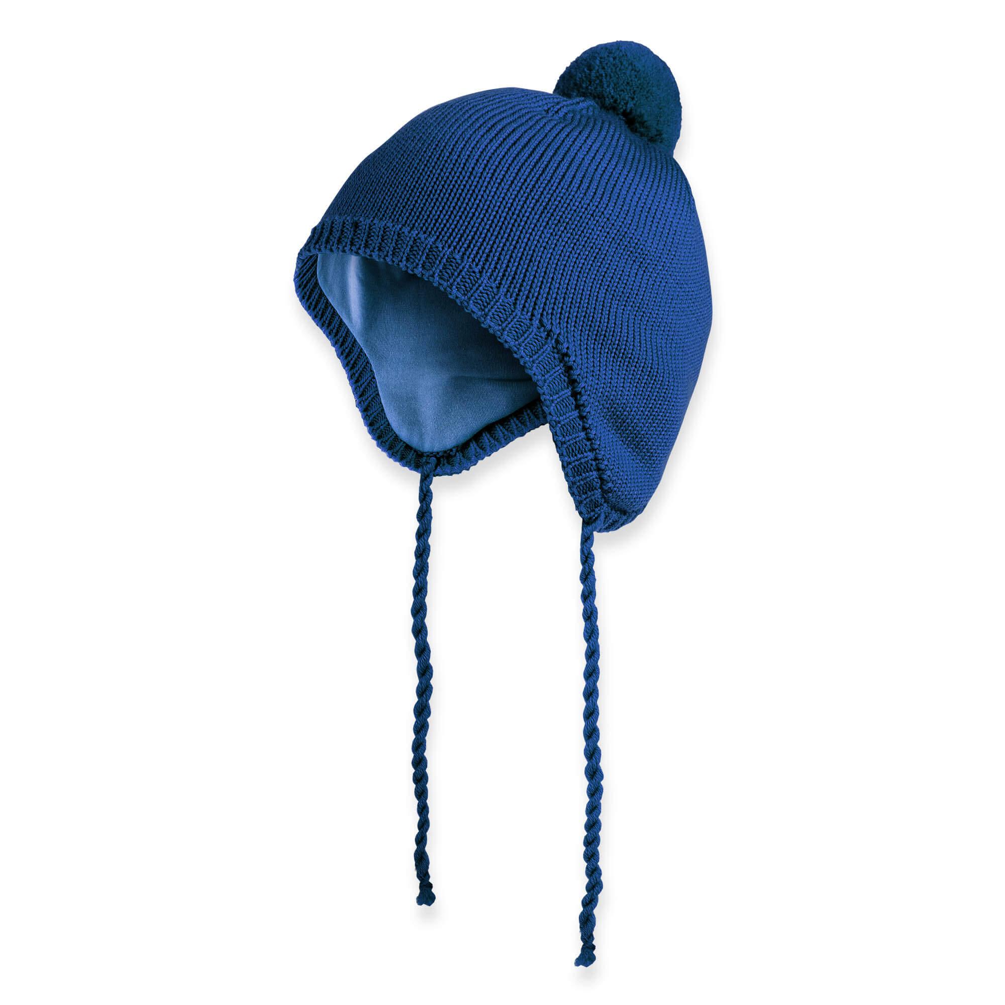 Blue merino wool hat Baby