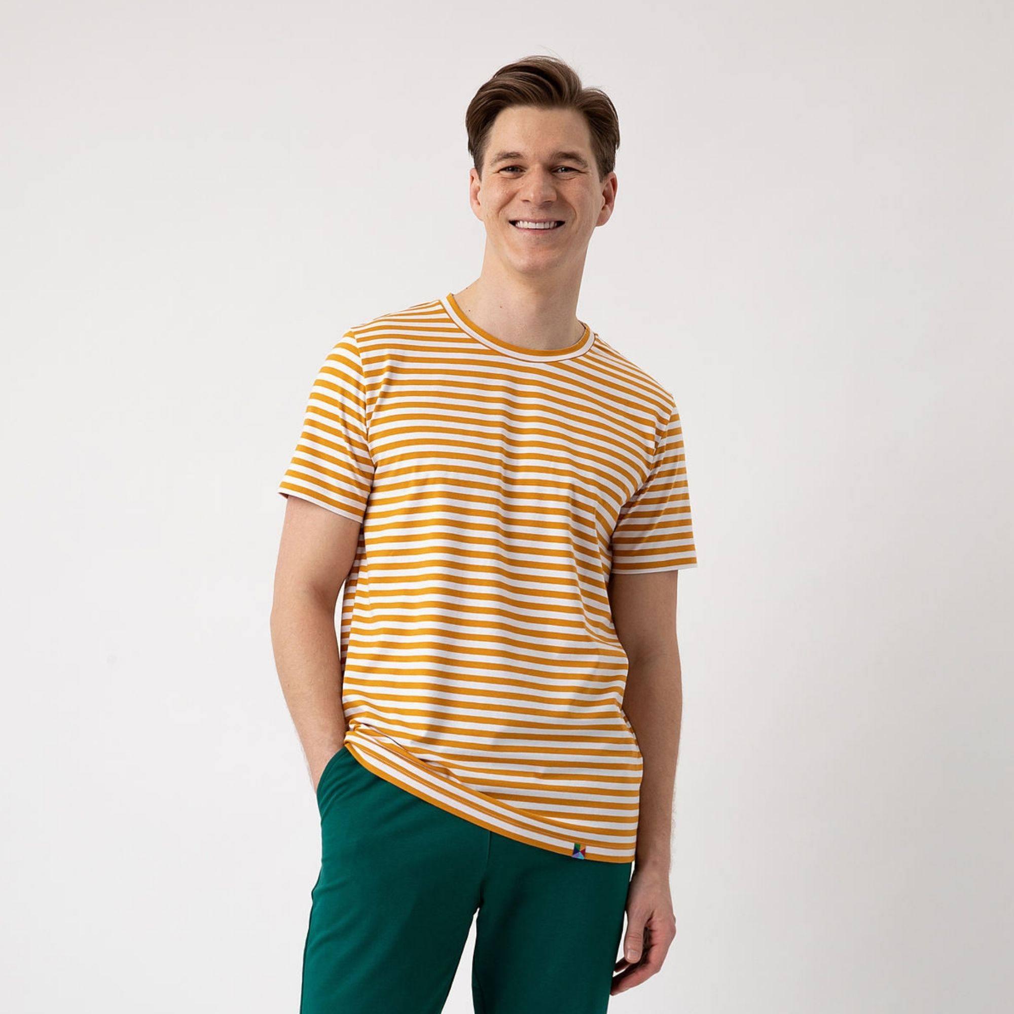 Mustard stripes T-shirt Men