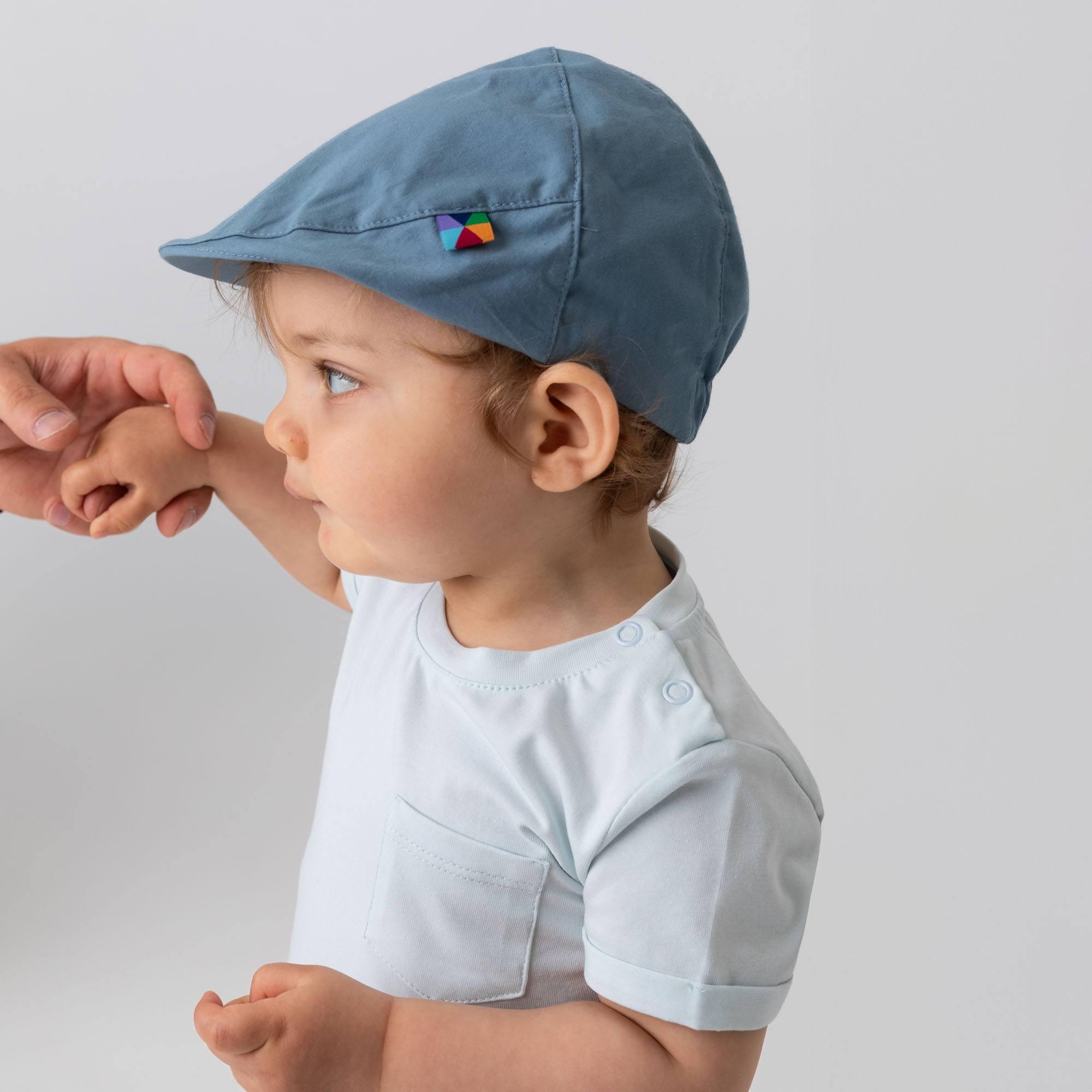 Sky blue flat cap