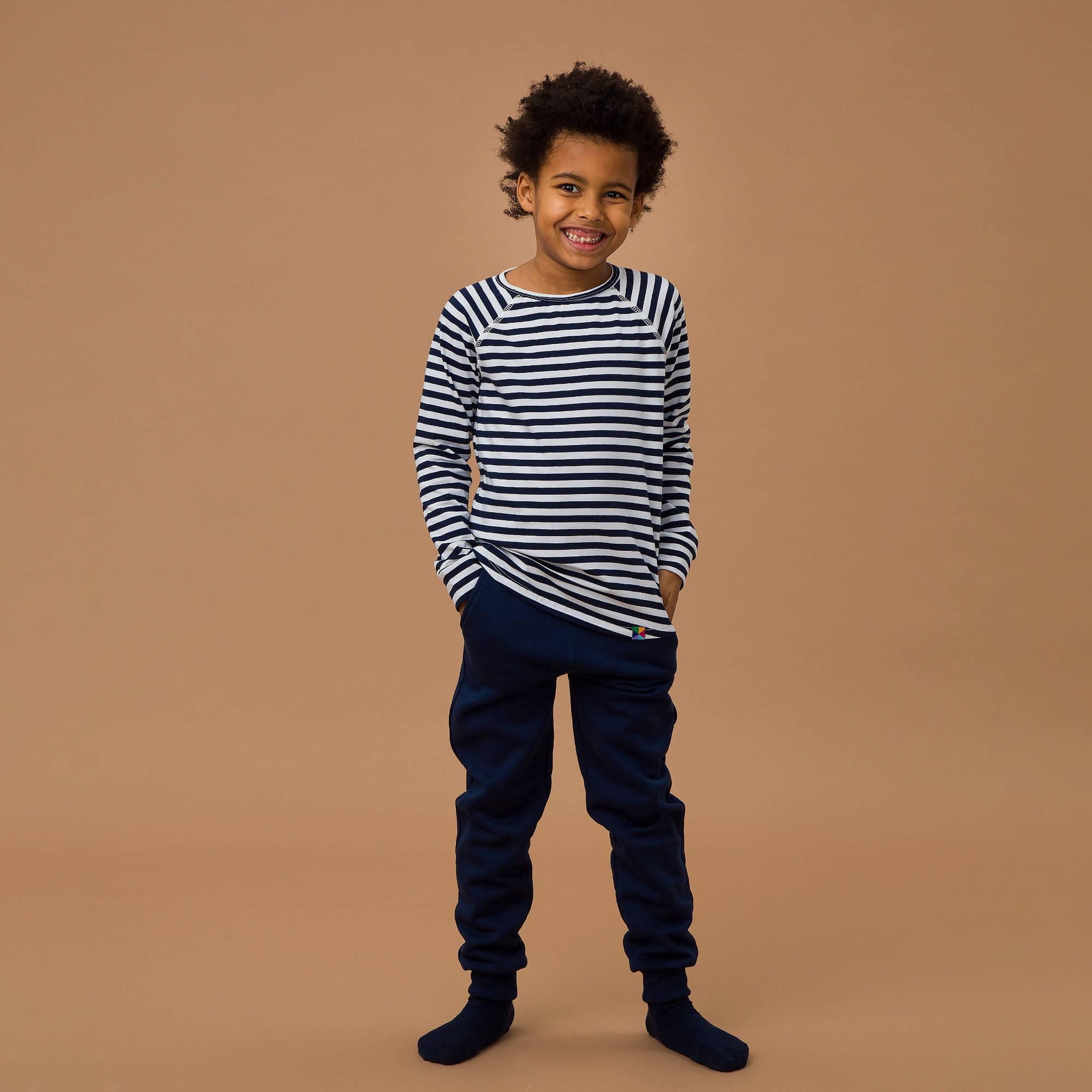 Navy blue fleece-lined joggers kids