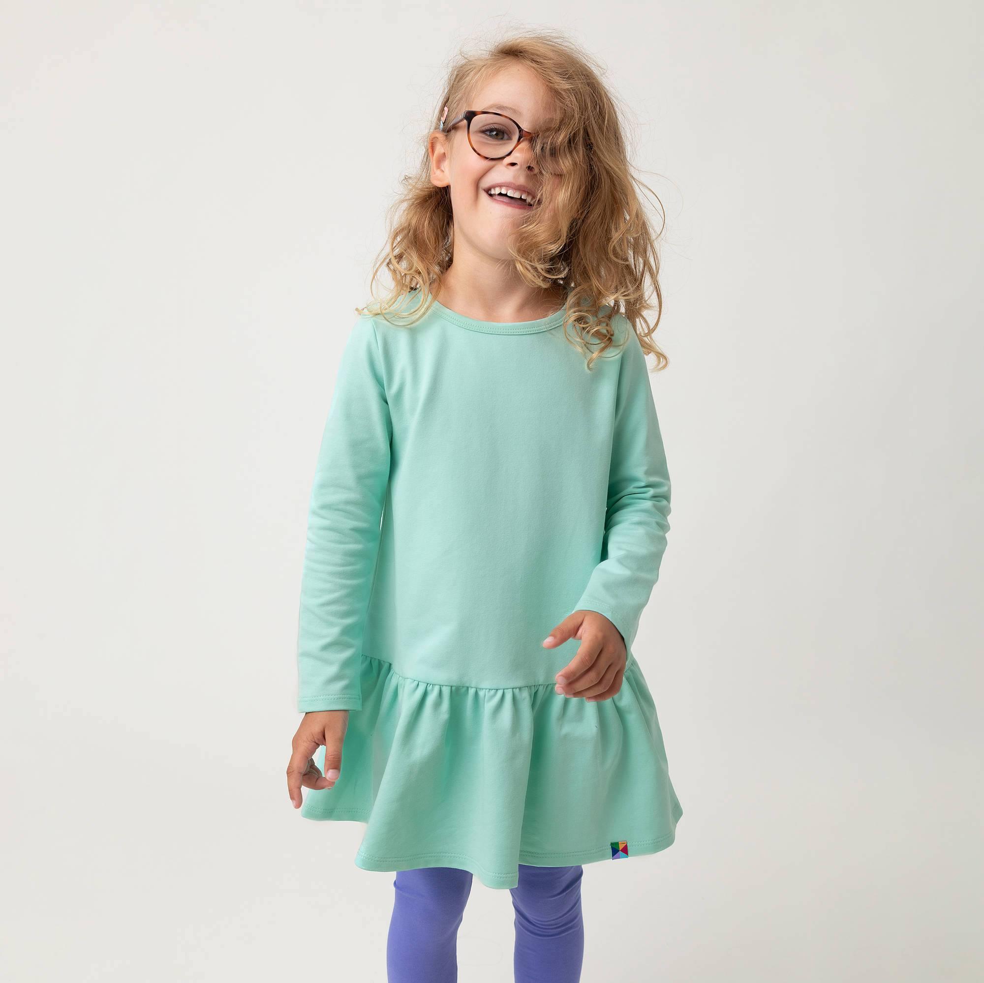 Mint flared sweatshirt dress