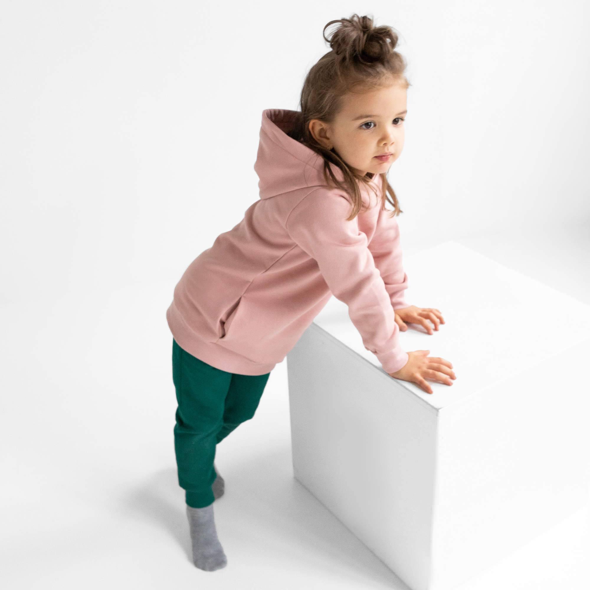 Bottle-green fleece-lined joggers kids