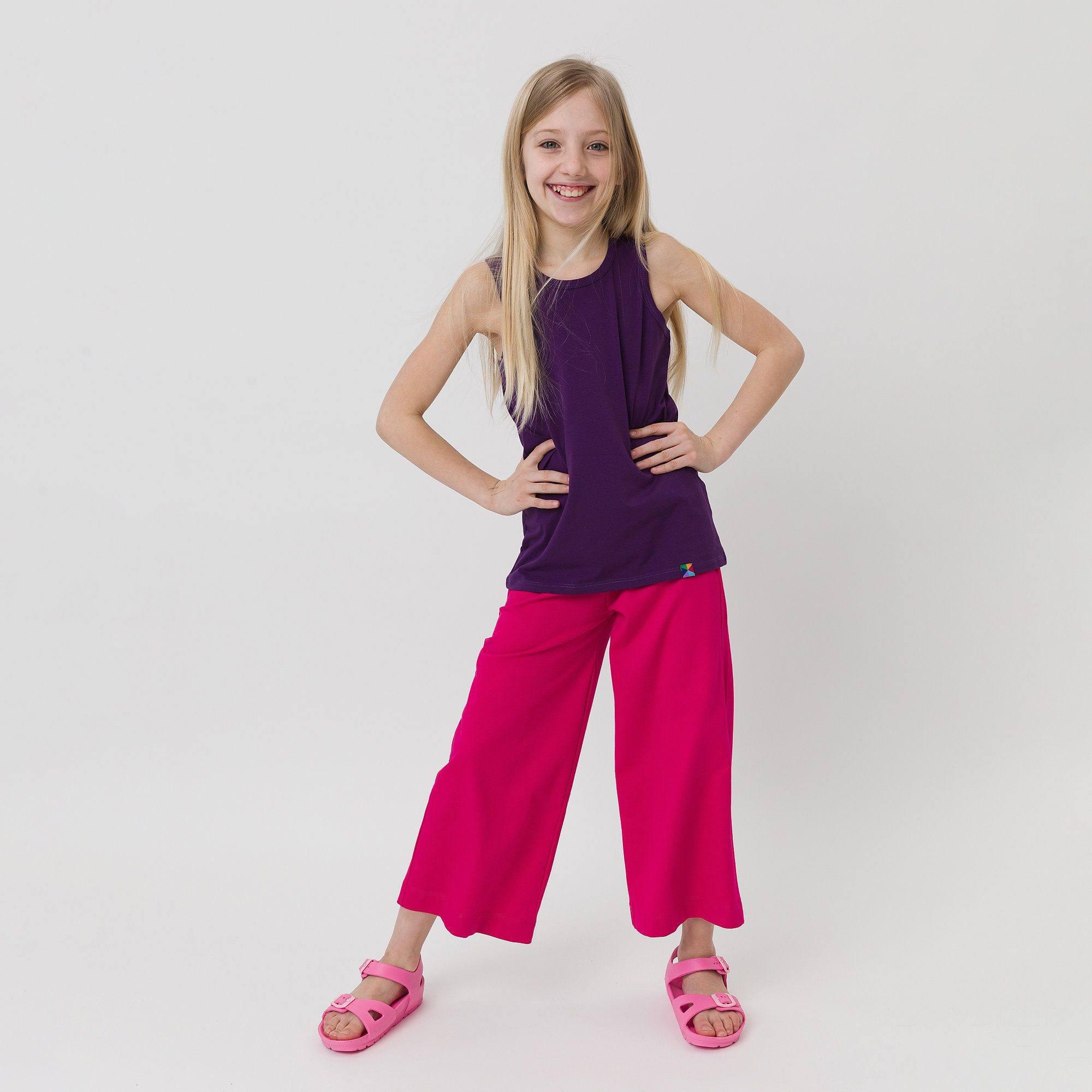 Pink culotte trousers