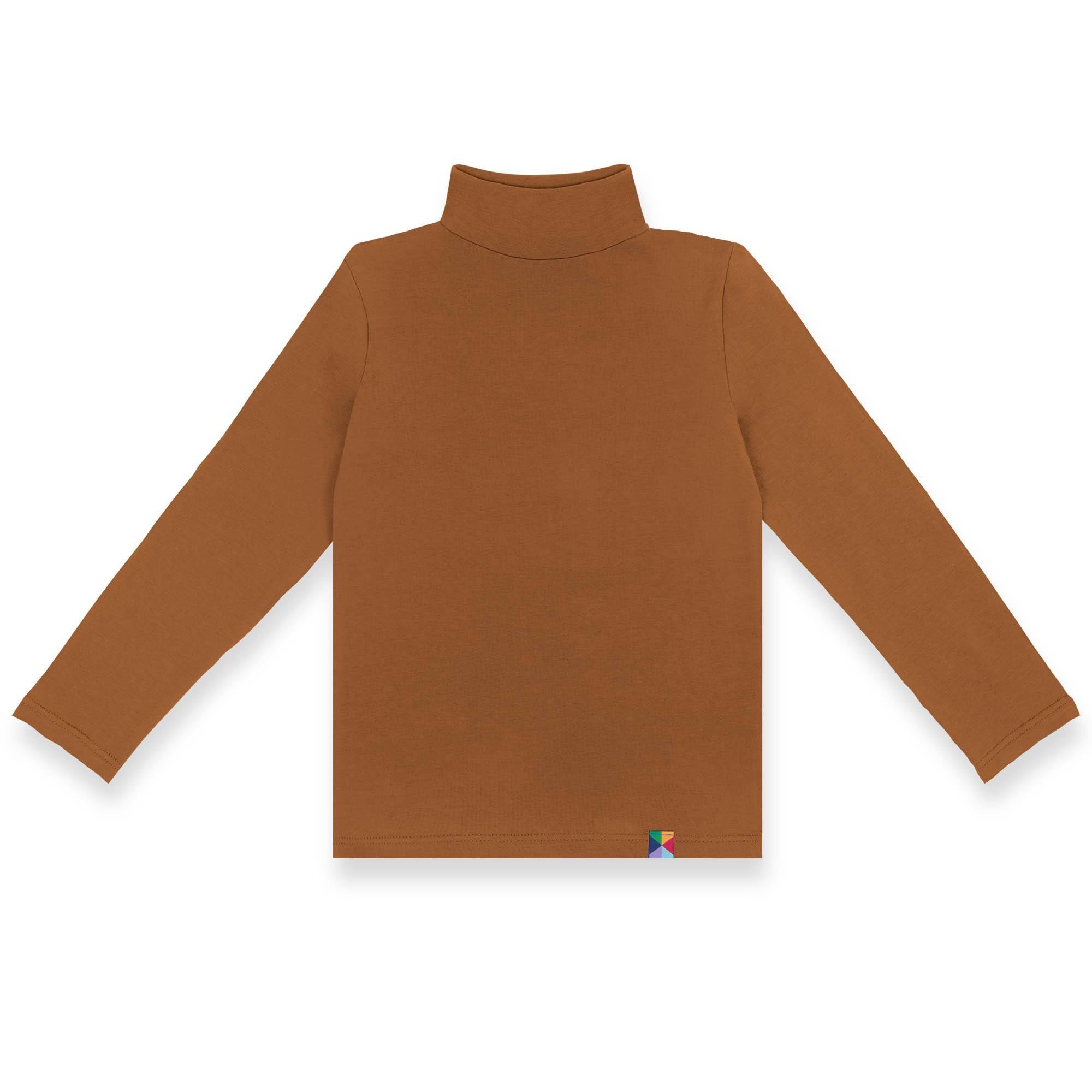 Caramel turtleneck long sleeve shirt