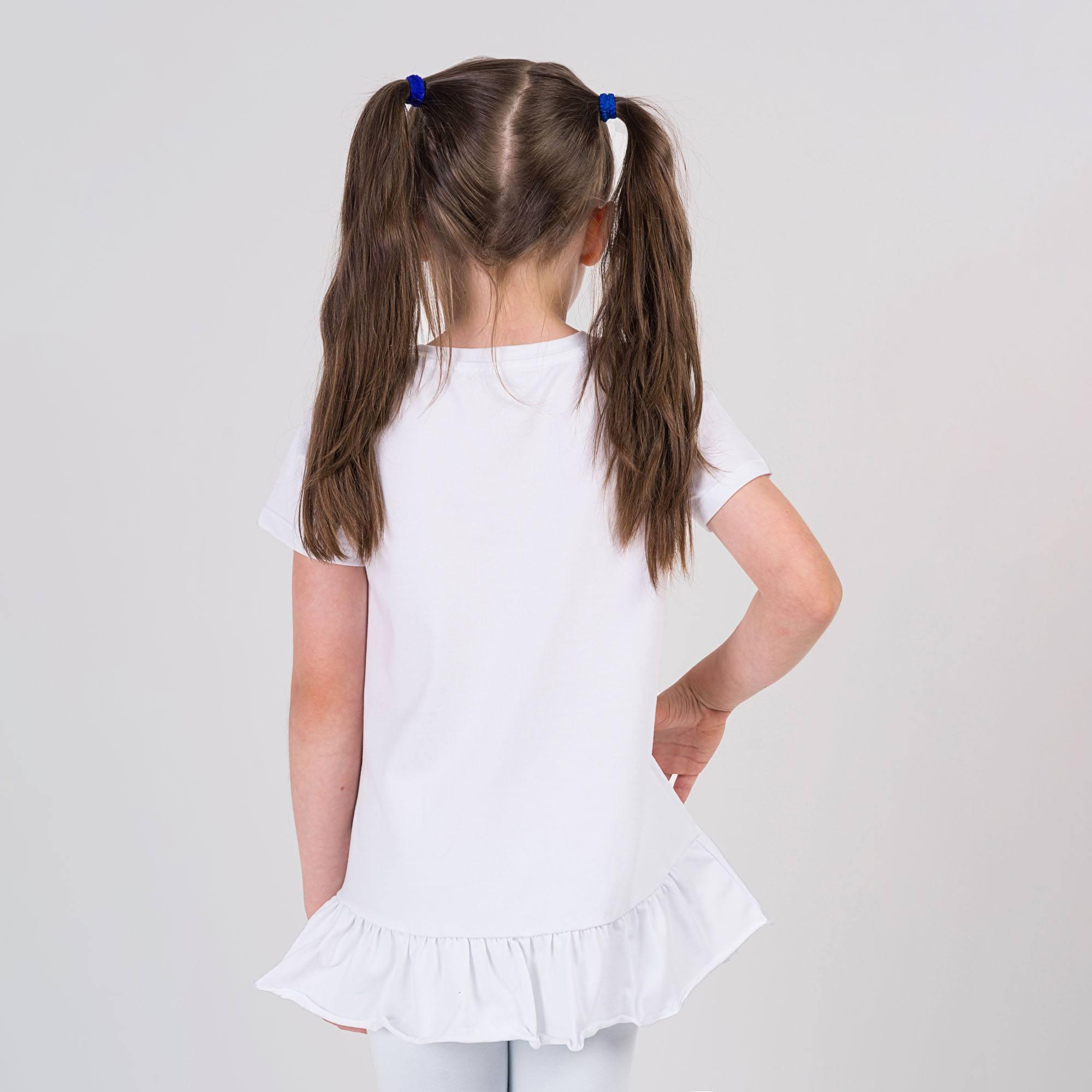 White ruffle short sleeve blouse