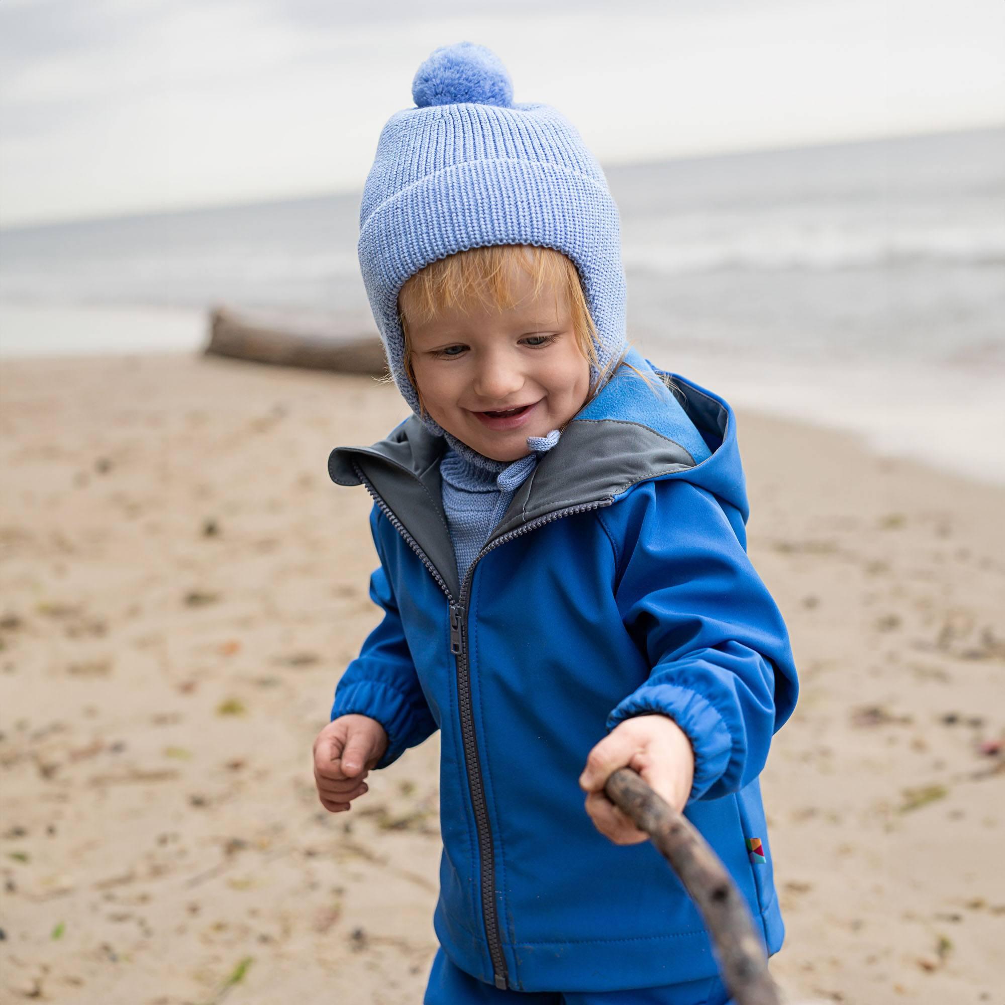 Sky blue merino wool hat Baby