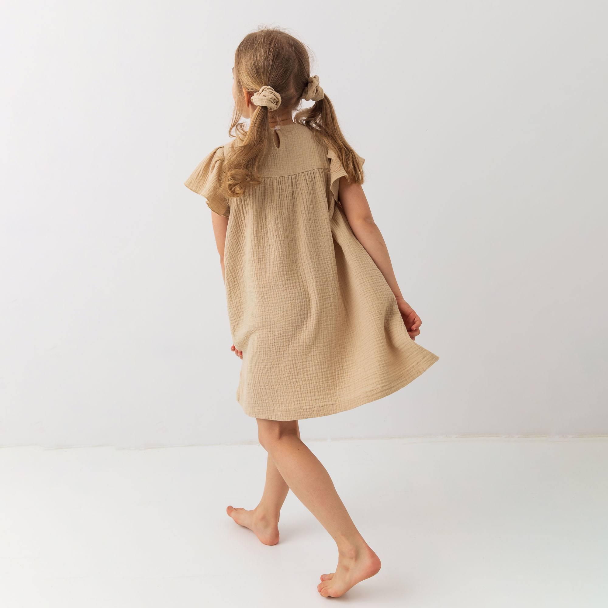 Beige muslin dress