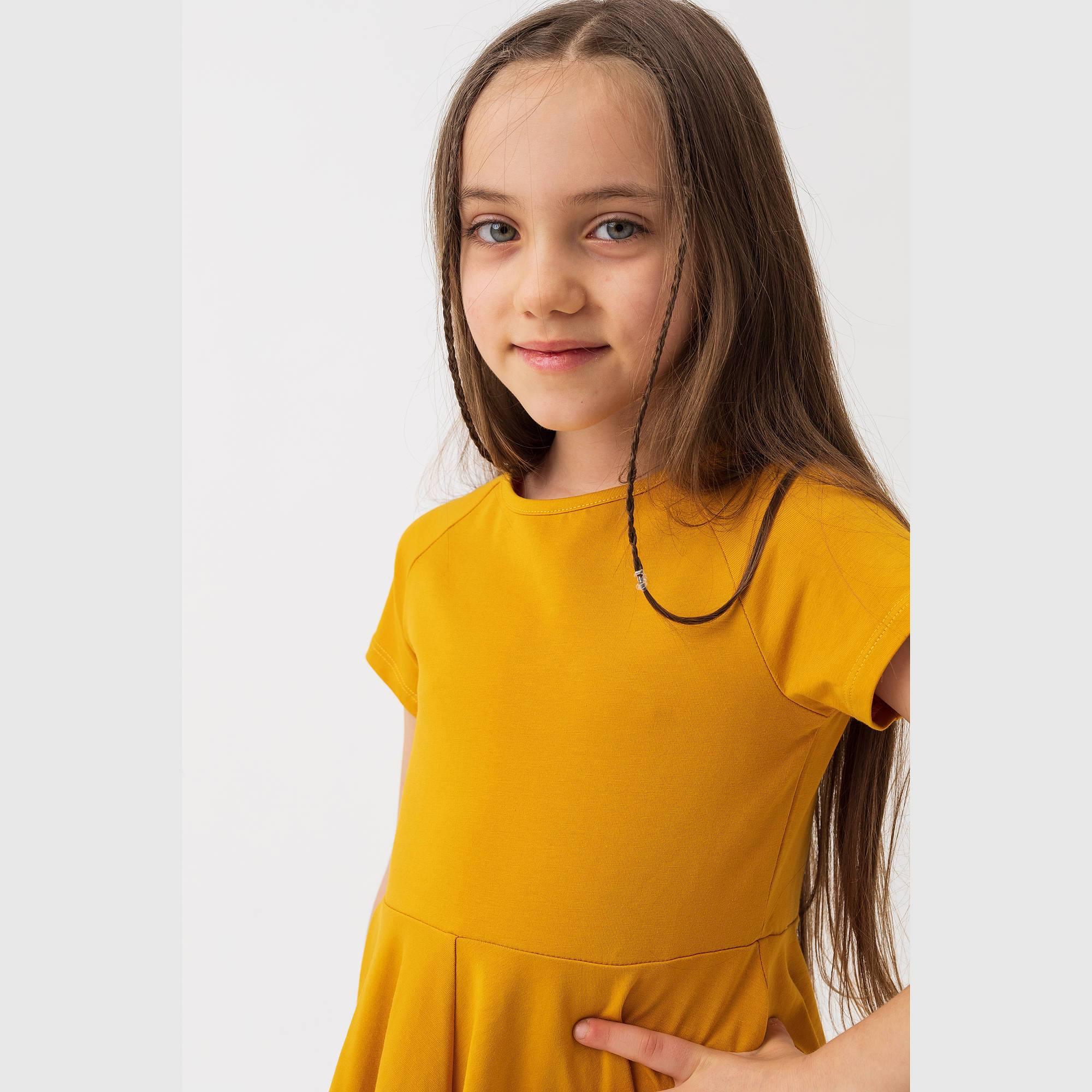 Mustard short sleeve dress