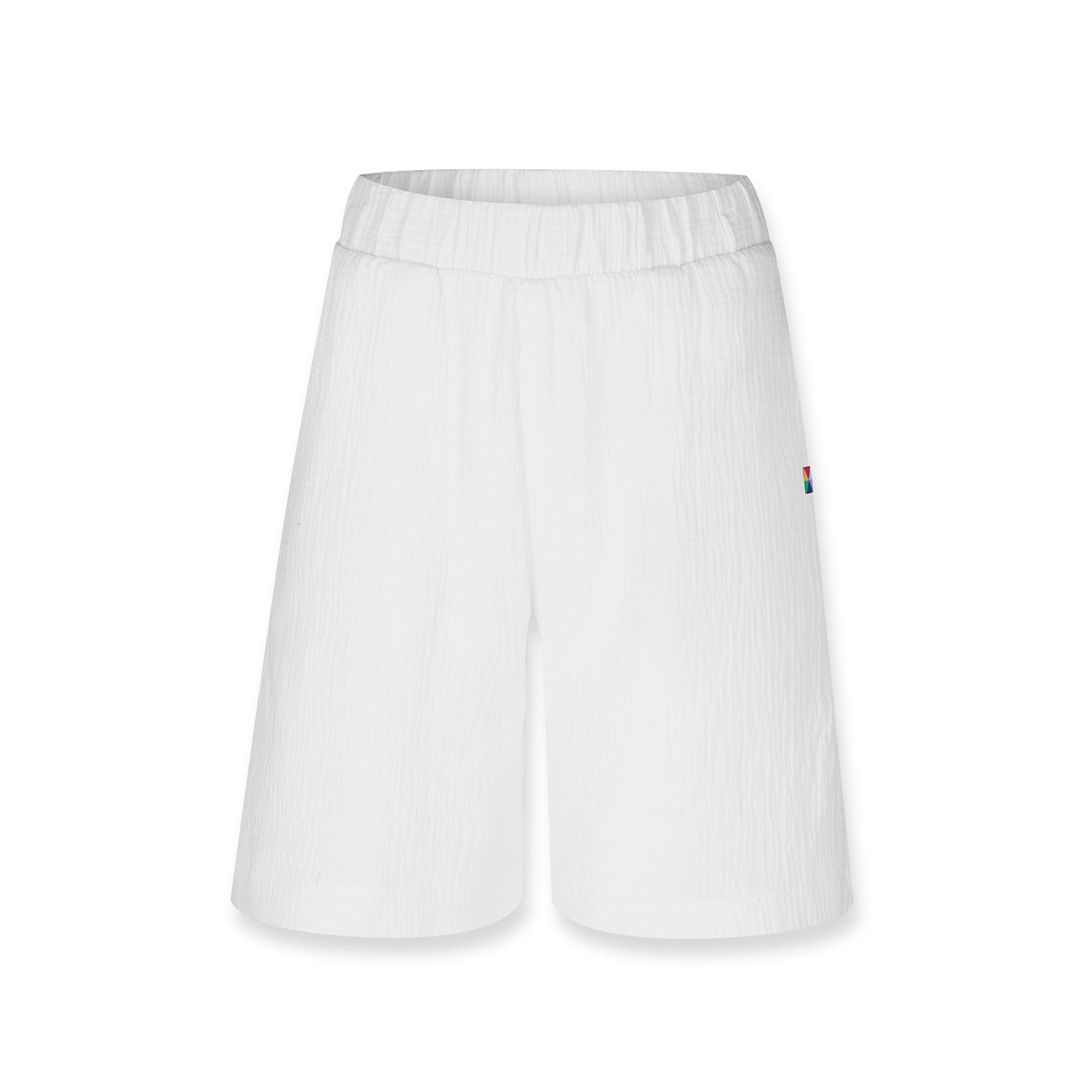 White muslin muslin shorts Women