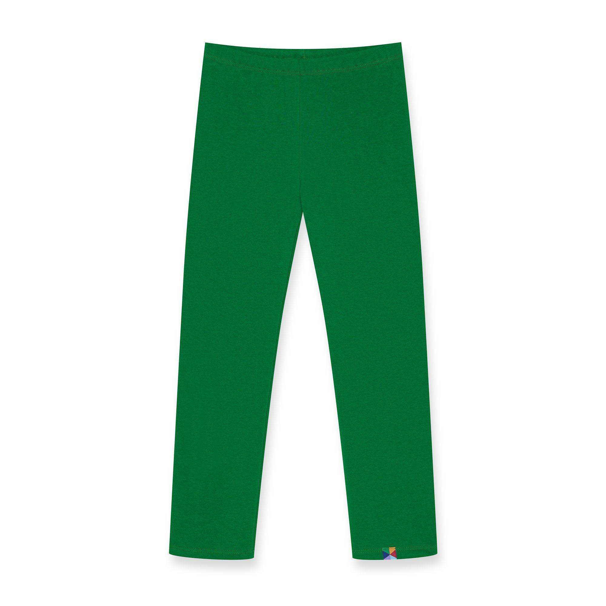 Green fleece-lined leggings