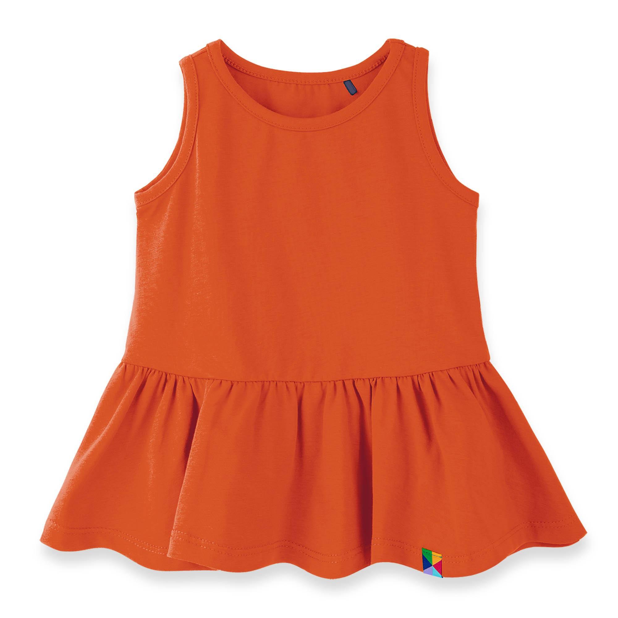 Orange sleeveless dress