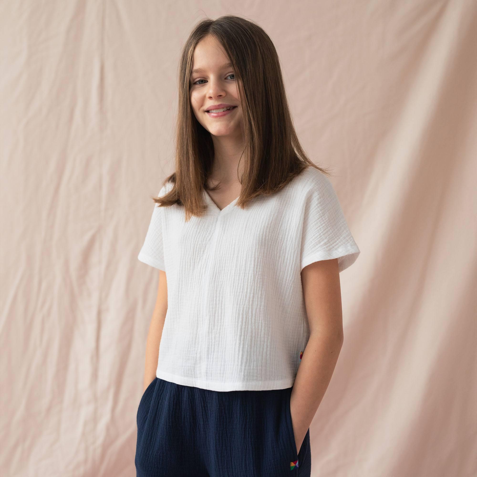 White muslin shirt Junior