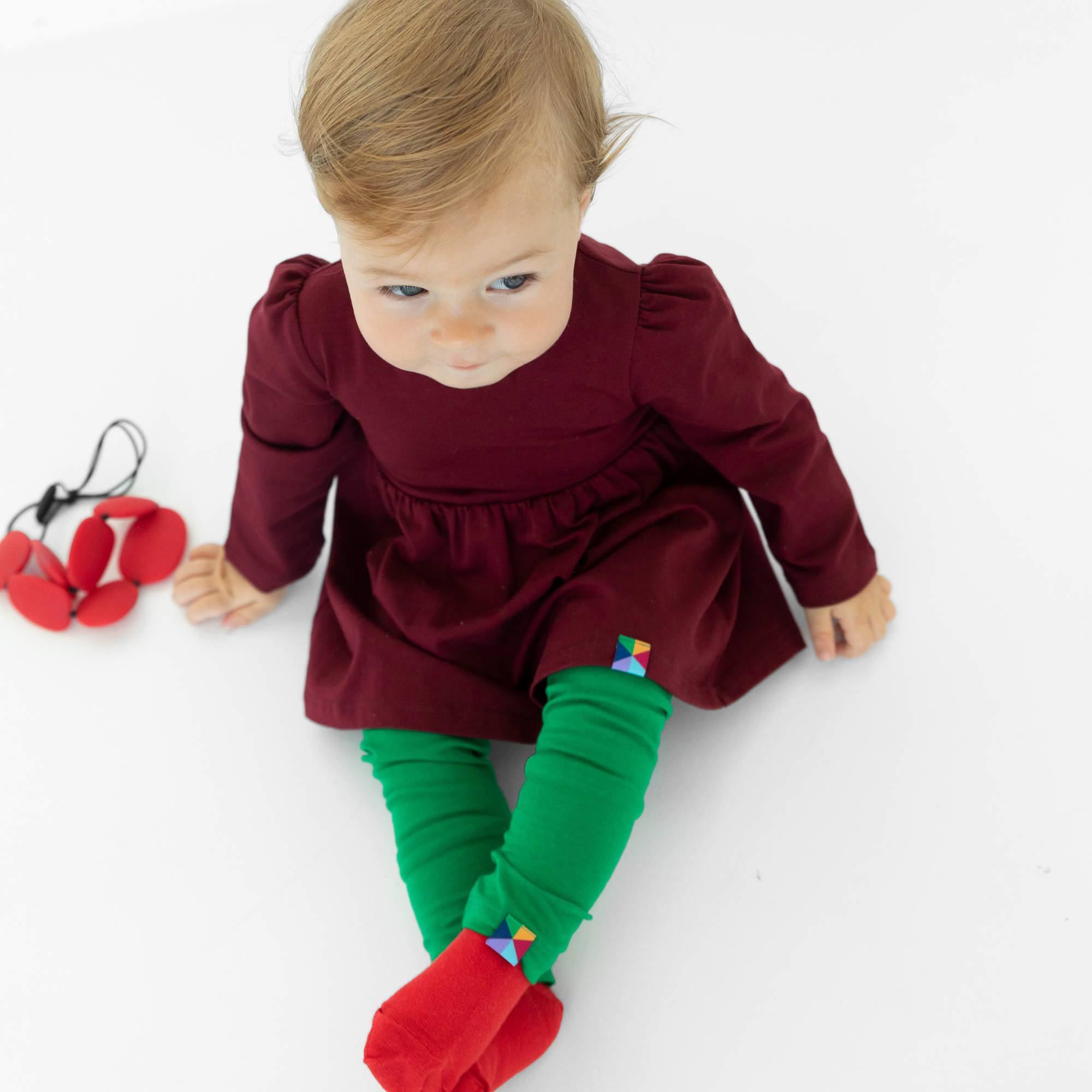 Burgundy long sleeve bodysuit dress