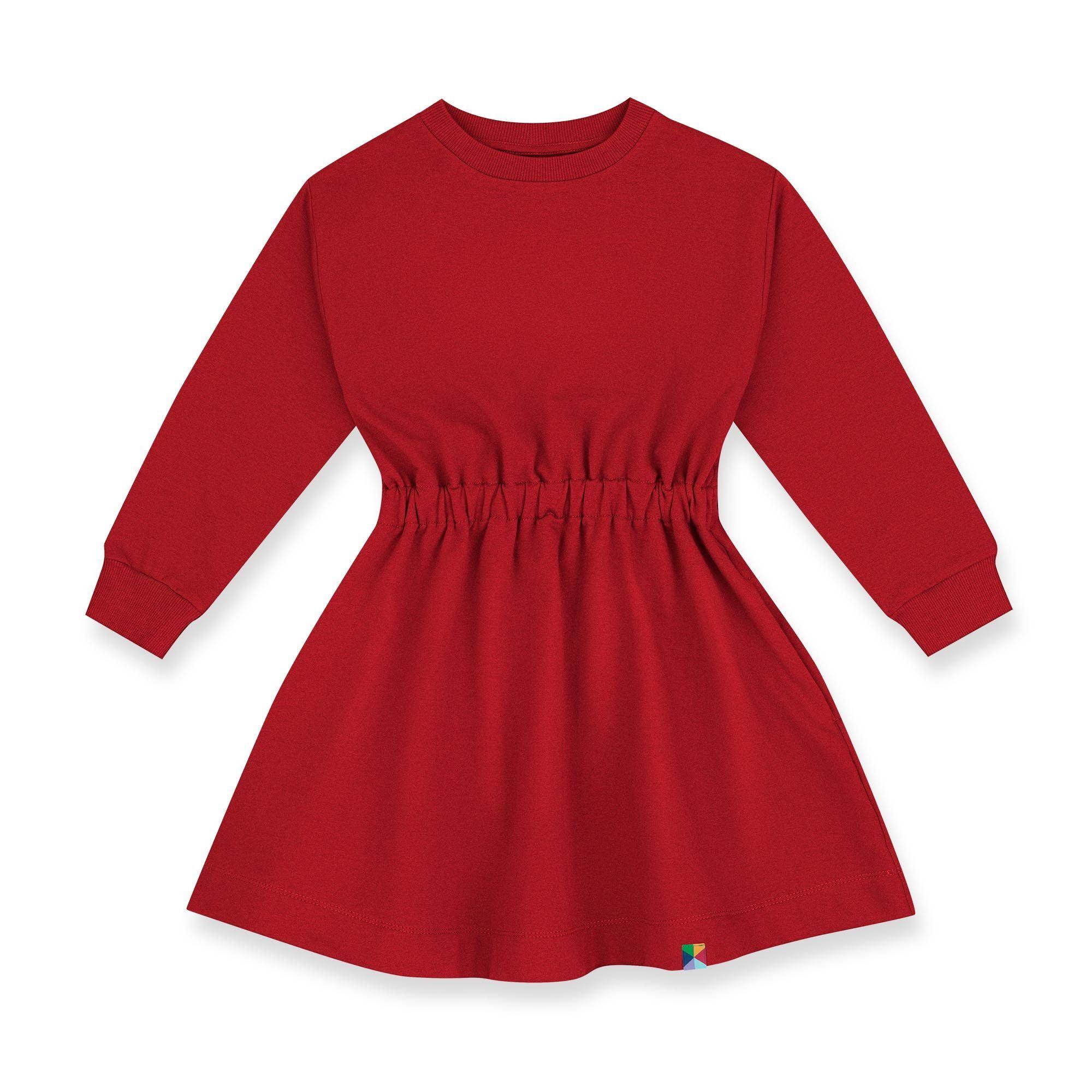 Red fleece longsleeve dress Junior