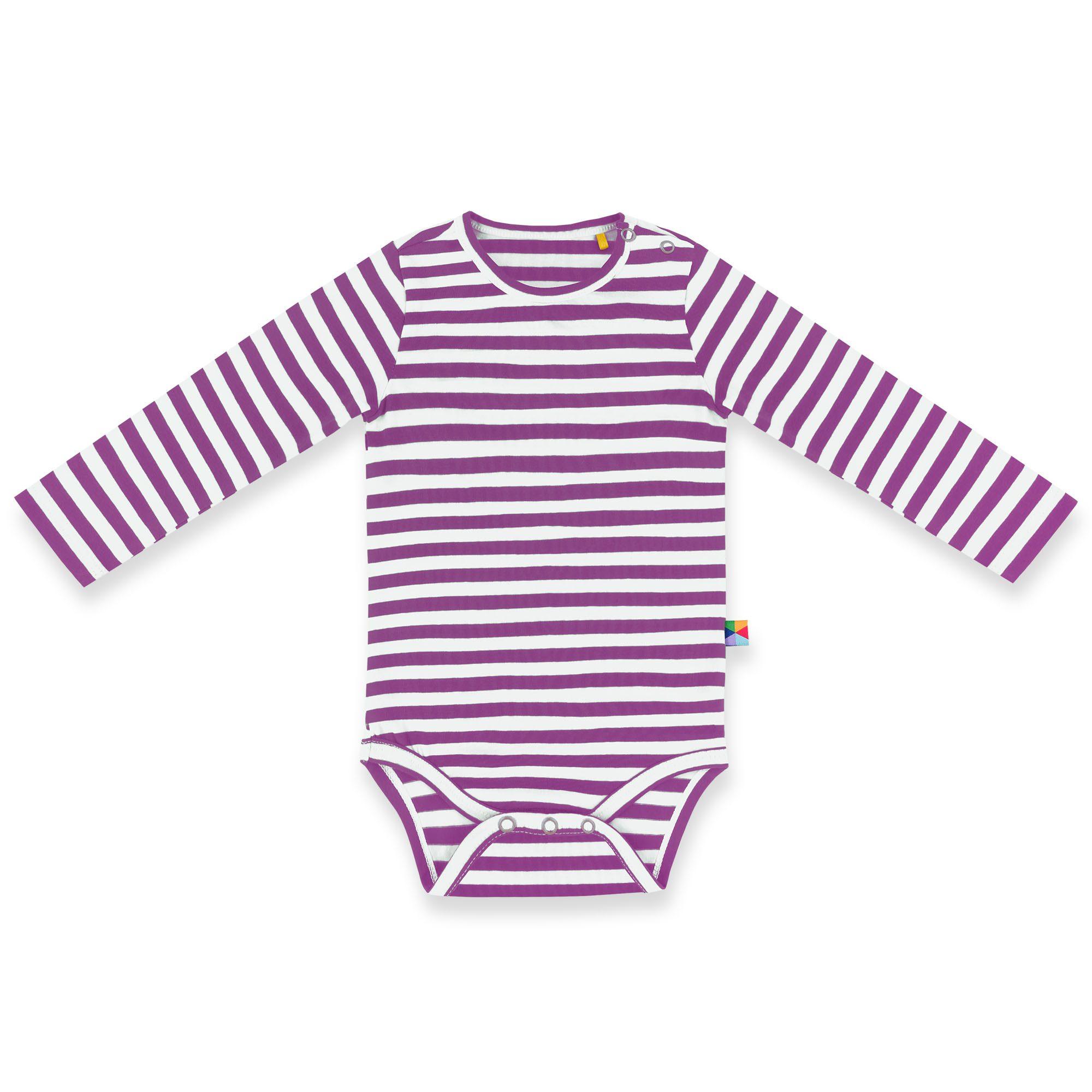 Violet stripes long sleeve bodysuit