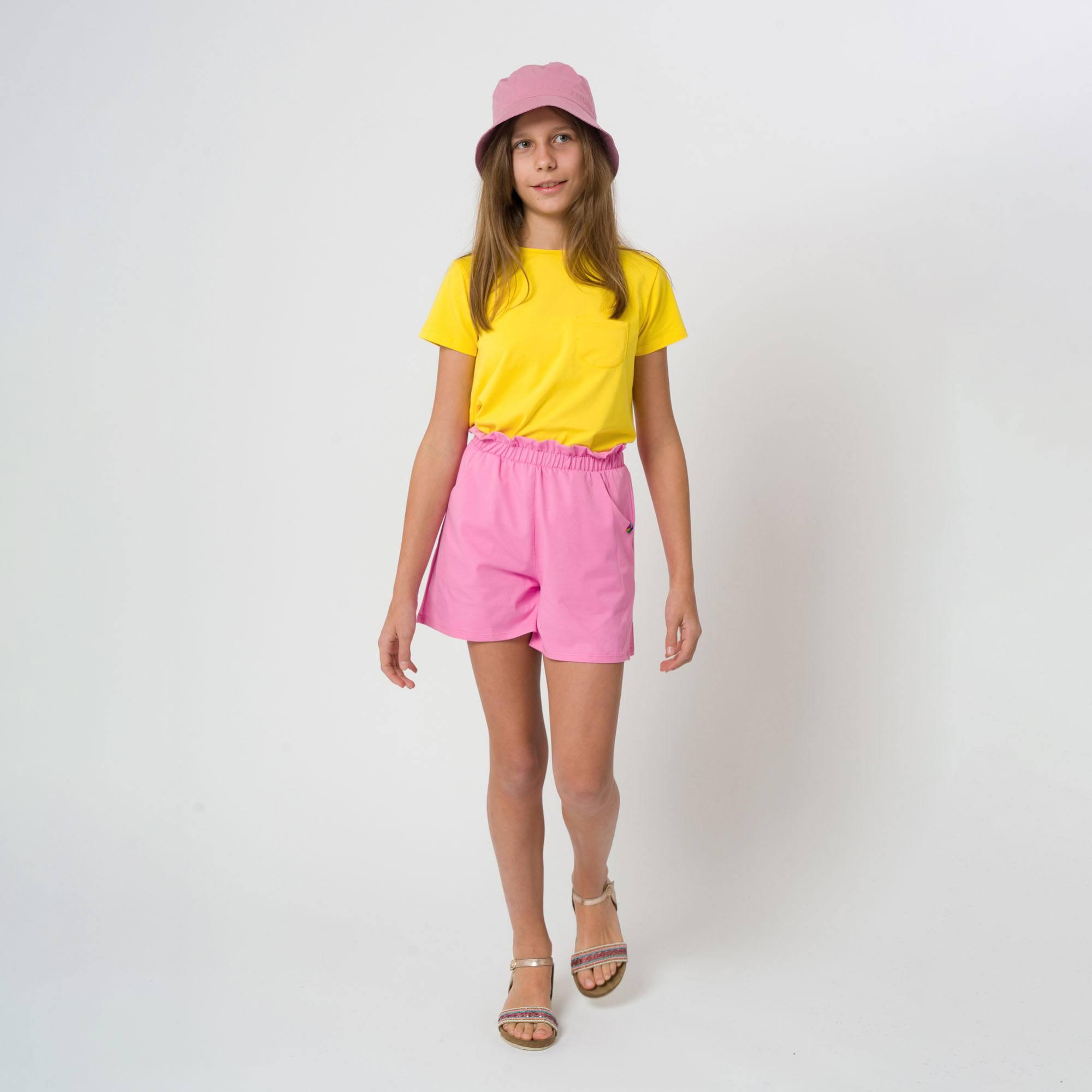 Pastel pink loose cut shorts Junior