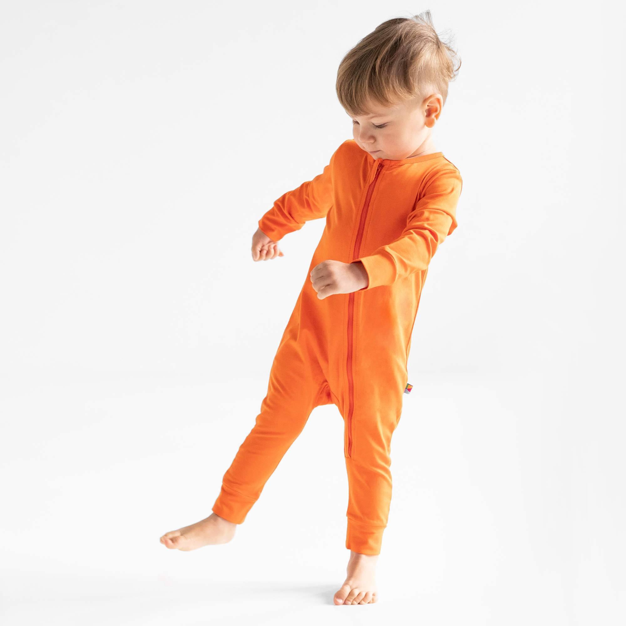 Orange romper suit