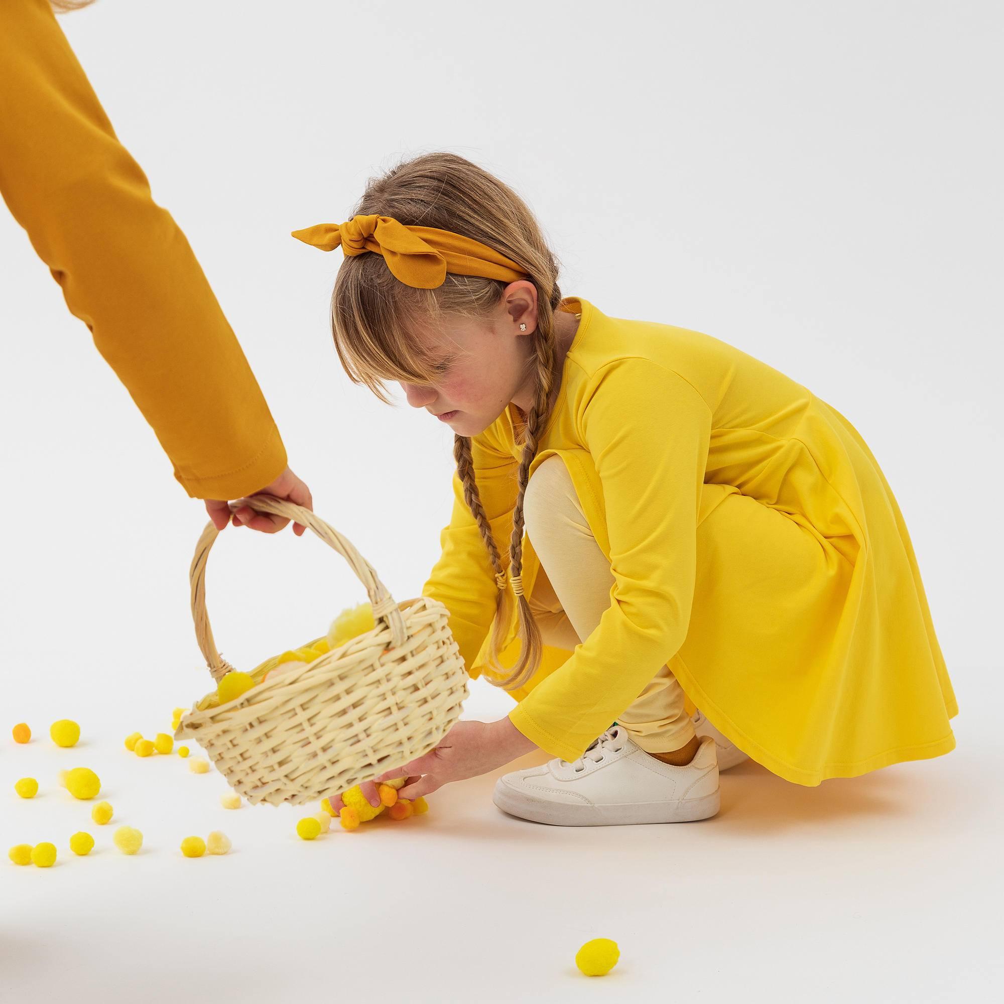 Yellow long sleeve dress