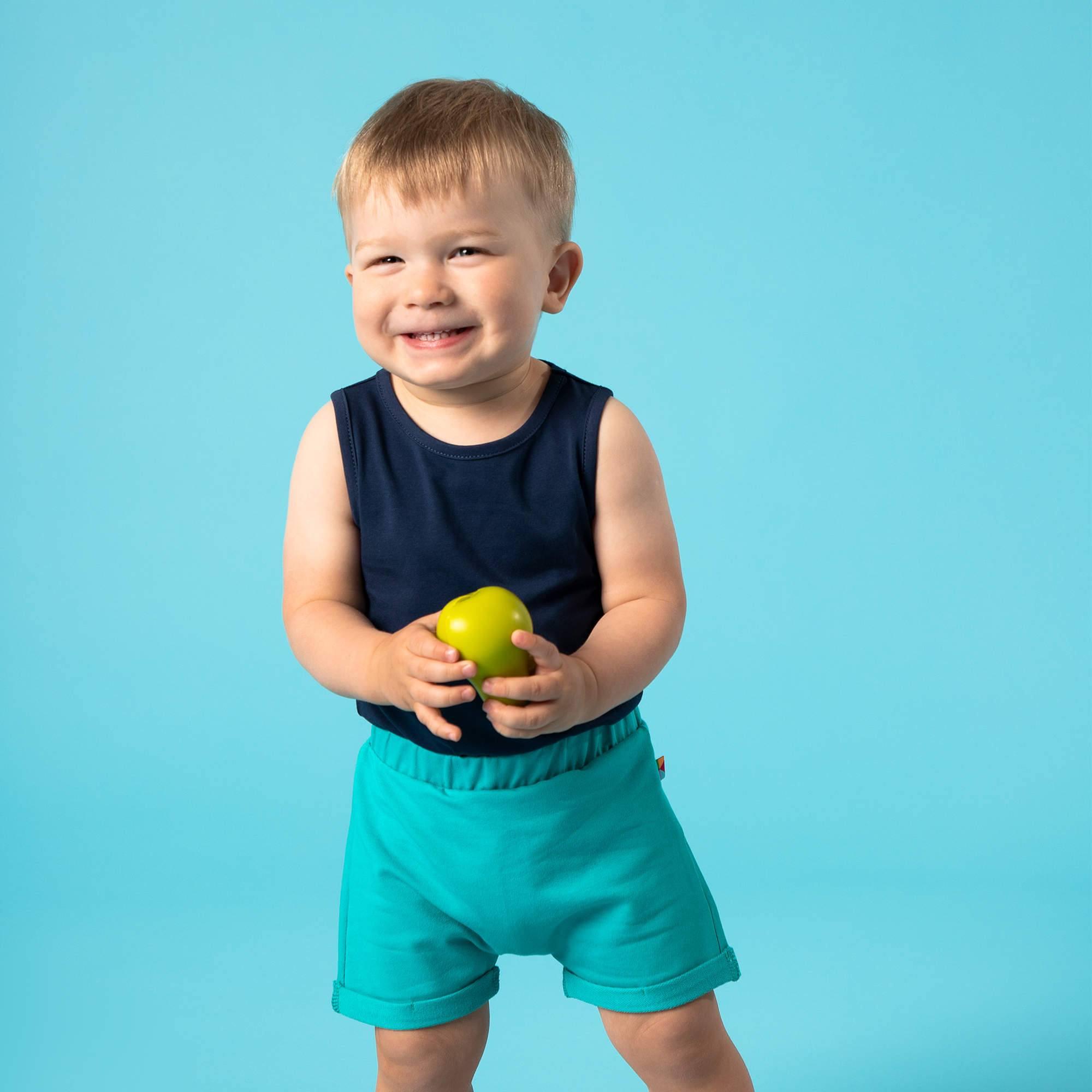 Navy blue sleveless bodysuit