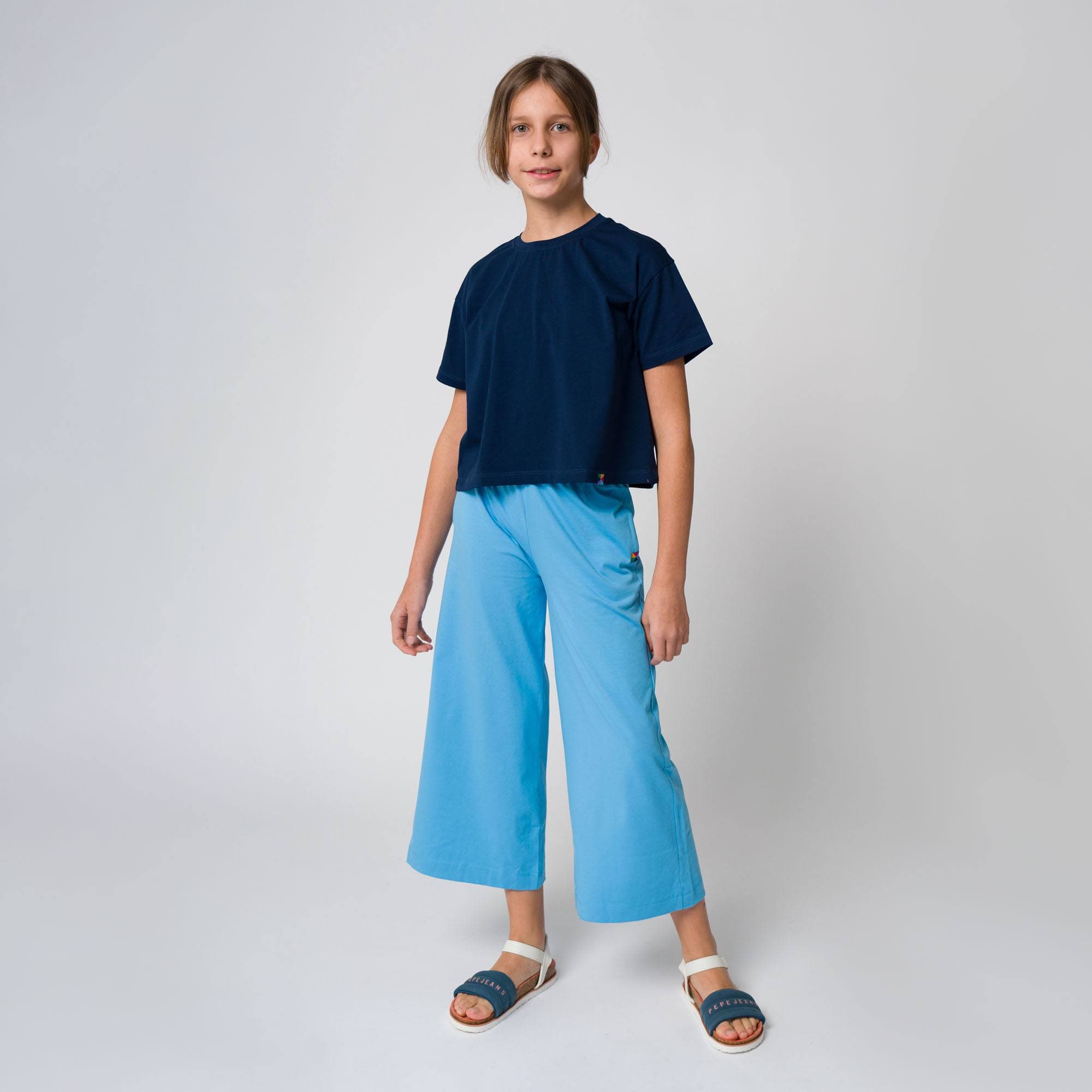 Pastel blue culotte trousers Junior