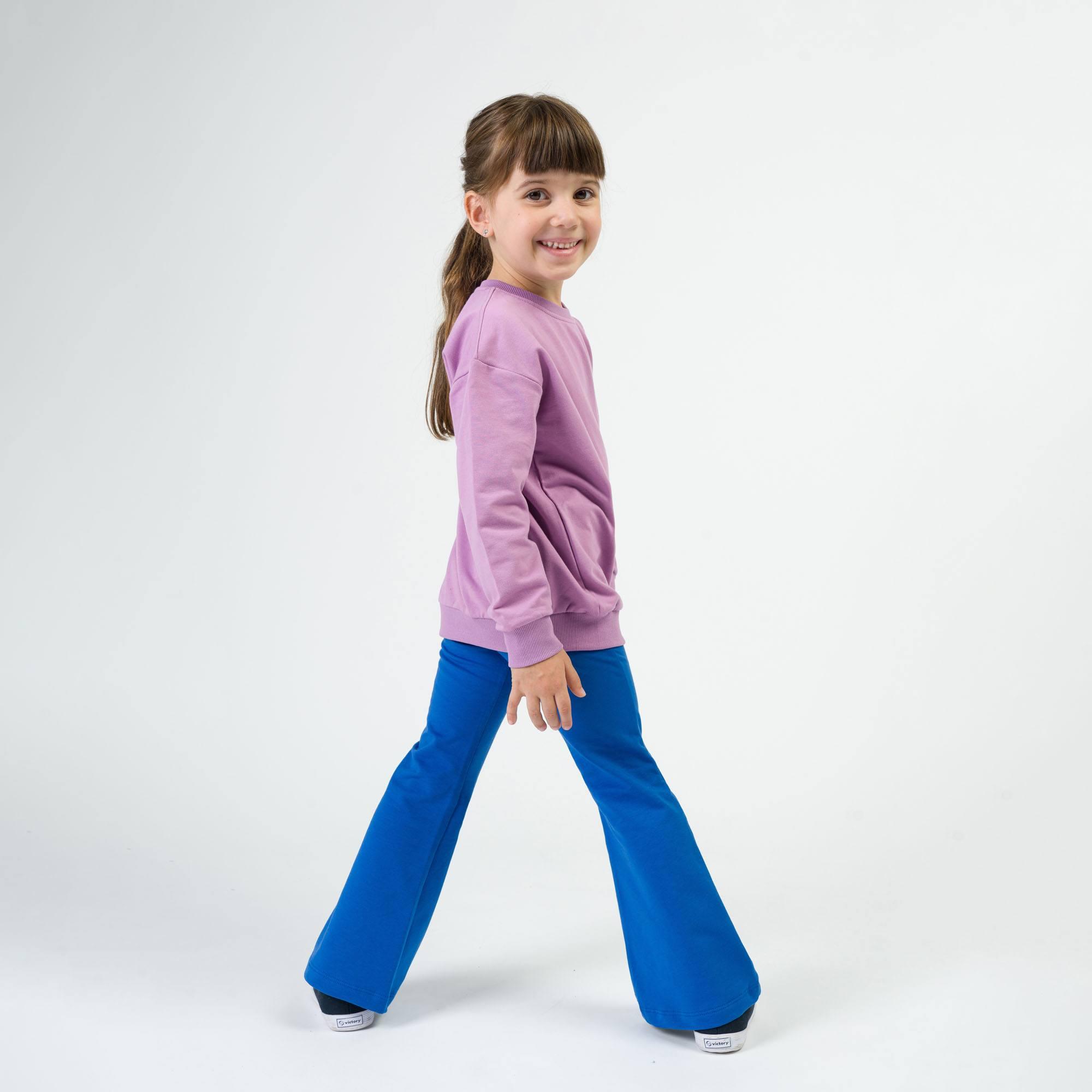 Blue flared pants