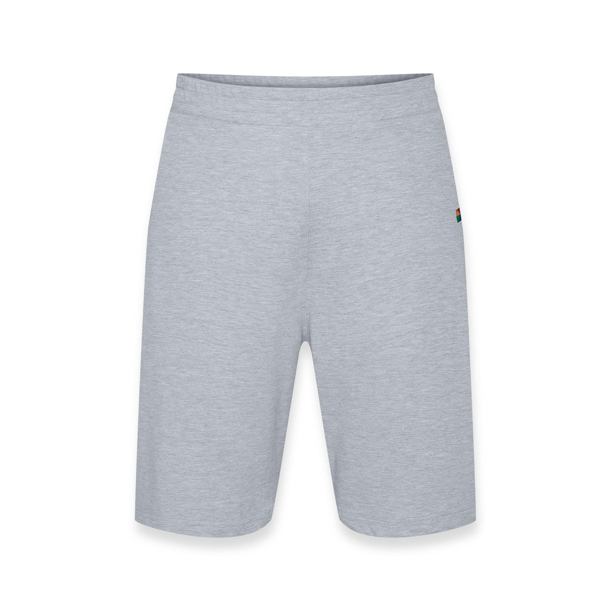 Grey melange shorts Men