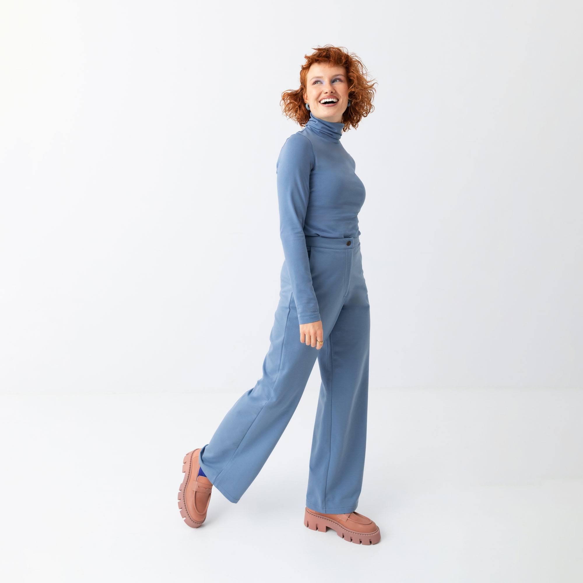 Sky blue turtleneck Women