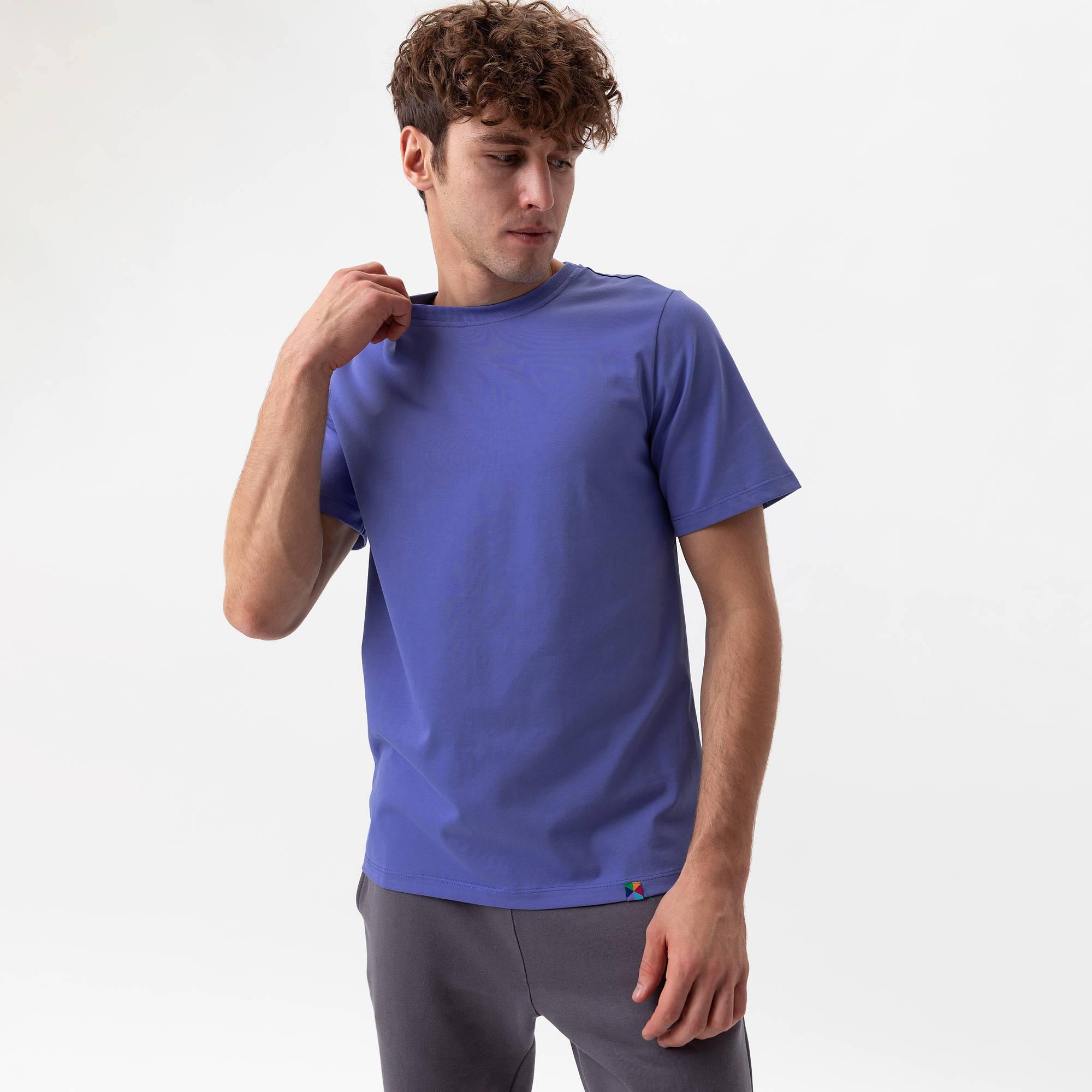 Very peri ribbed T-shirt Men