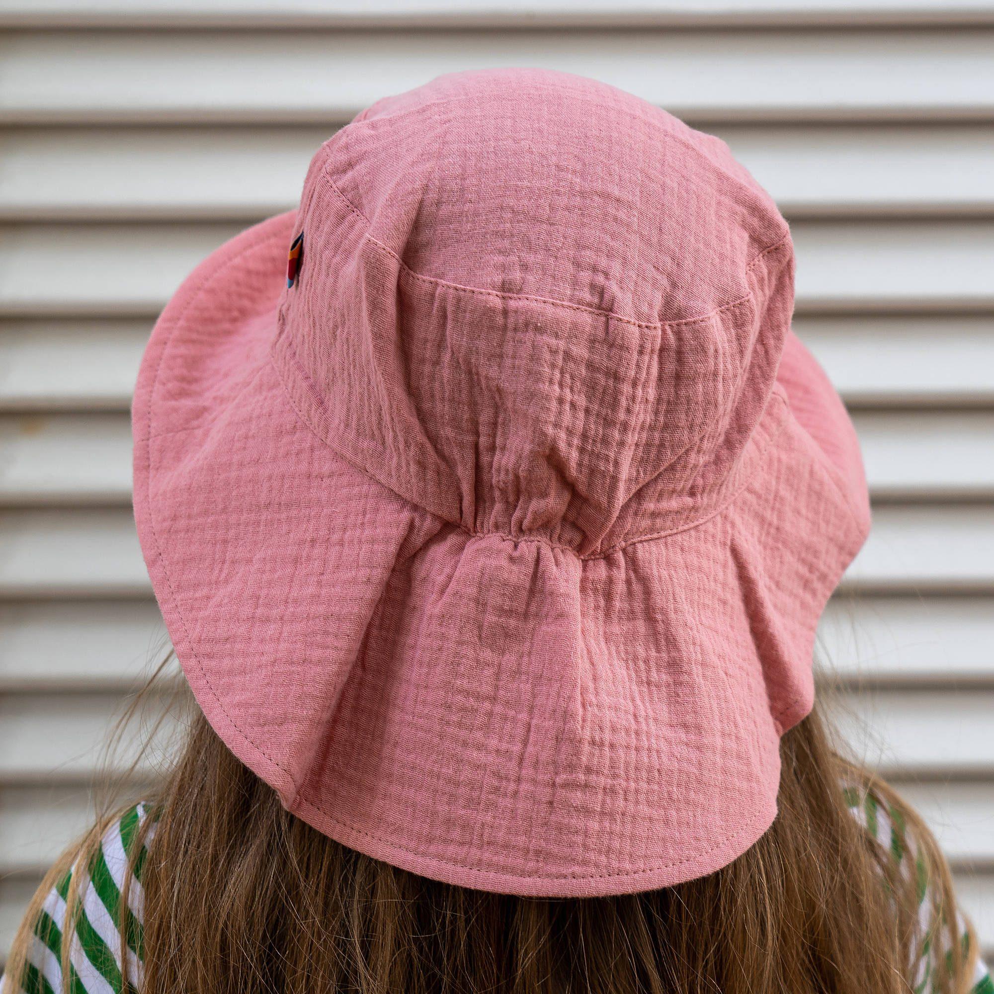 Pink muslin hat