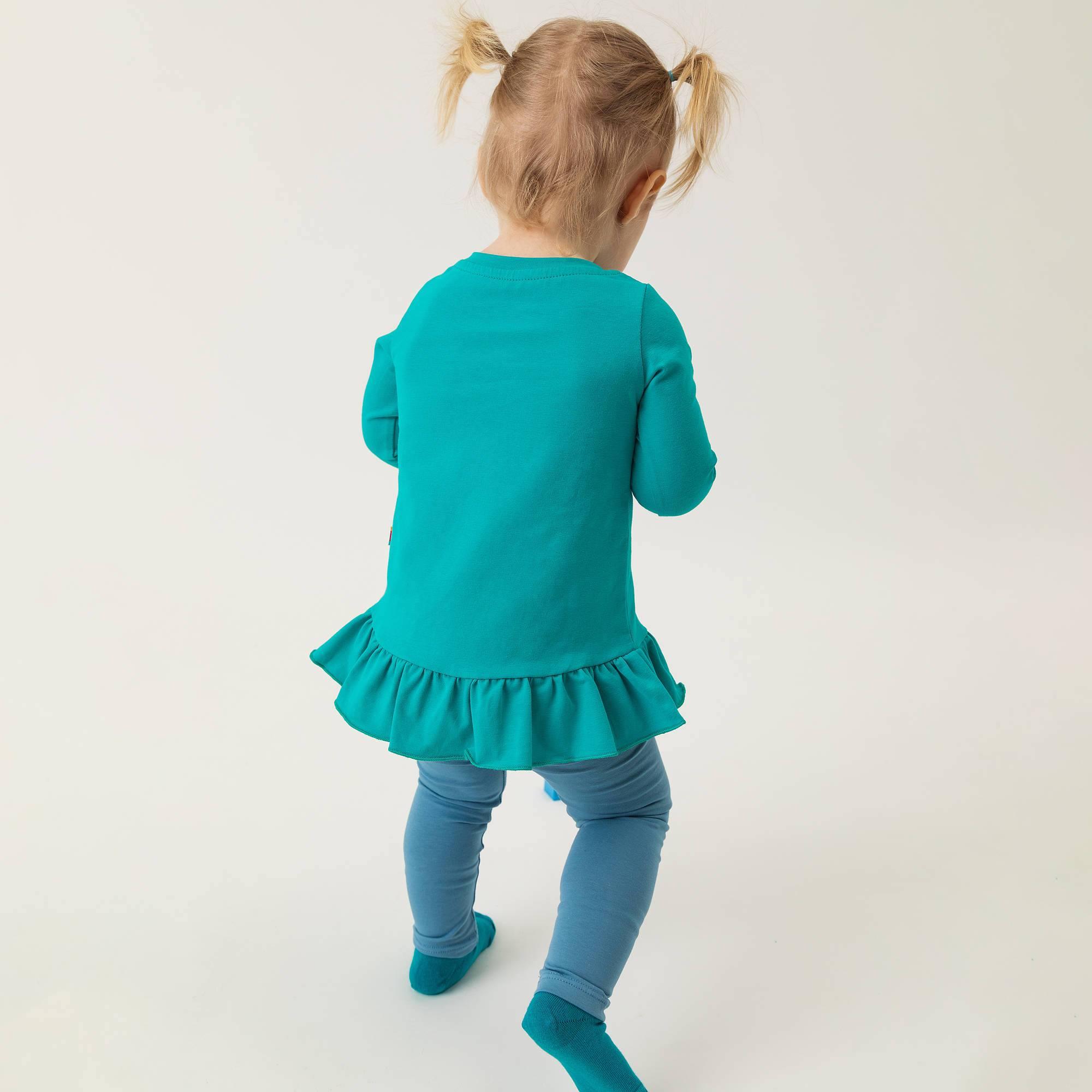 Turquoise ruffle blouse Baby