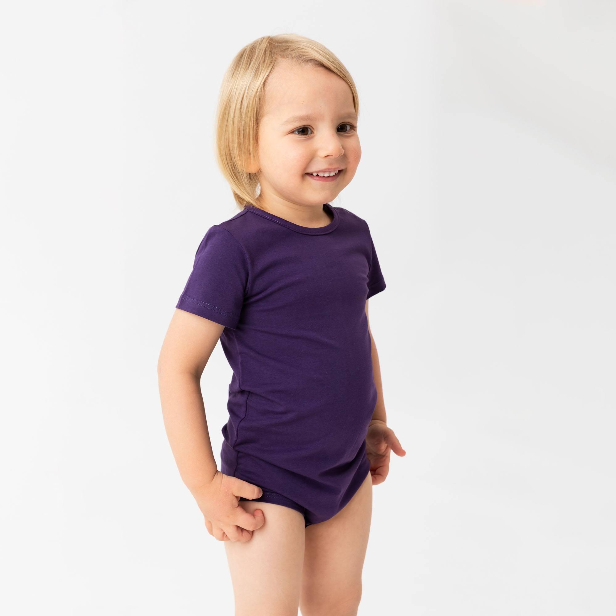 Violet short sleeve bodysuit