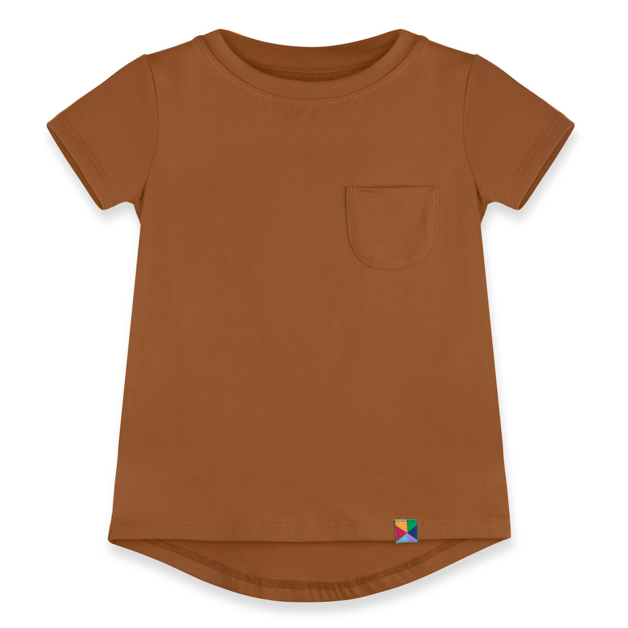 Caramel T-shirt with a pocket Junior