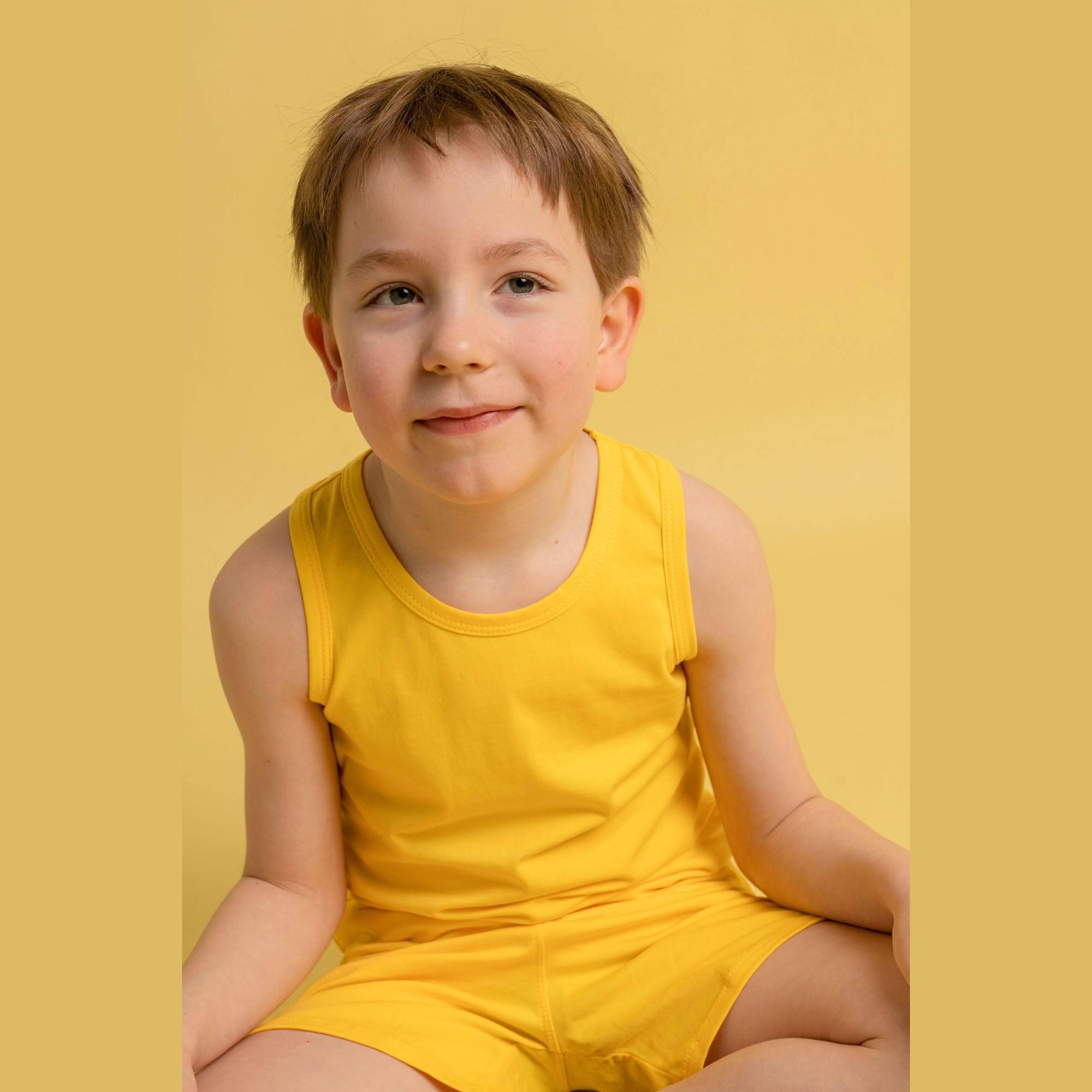 Yellow sweat shorts