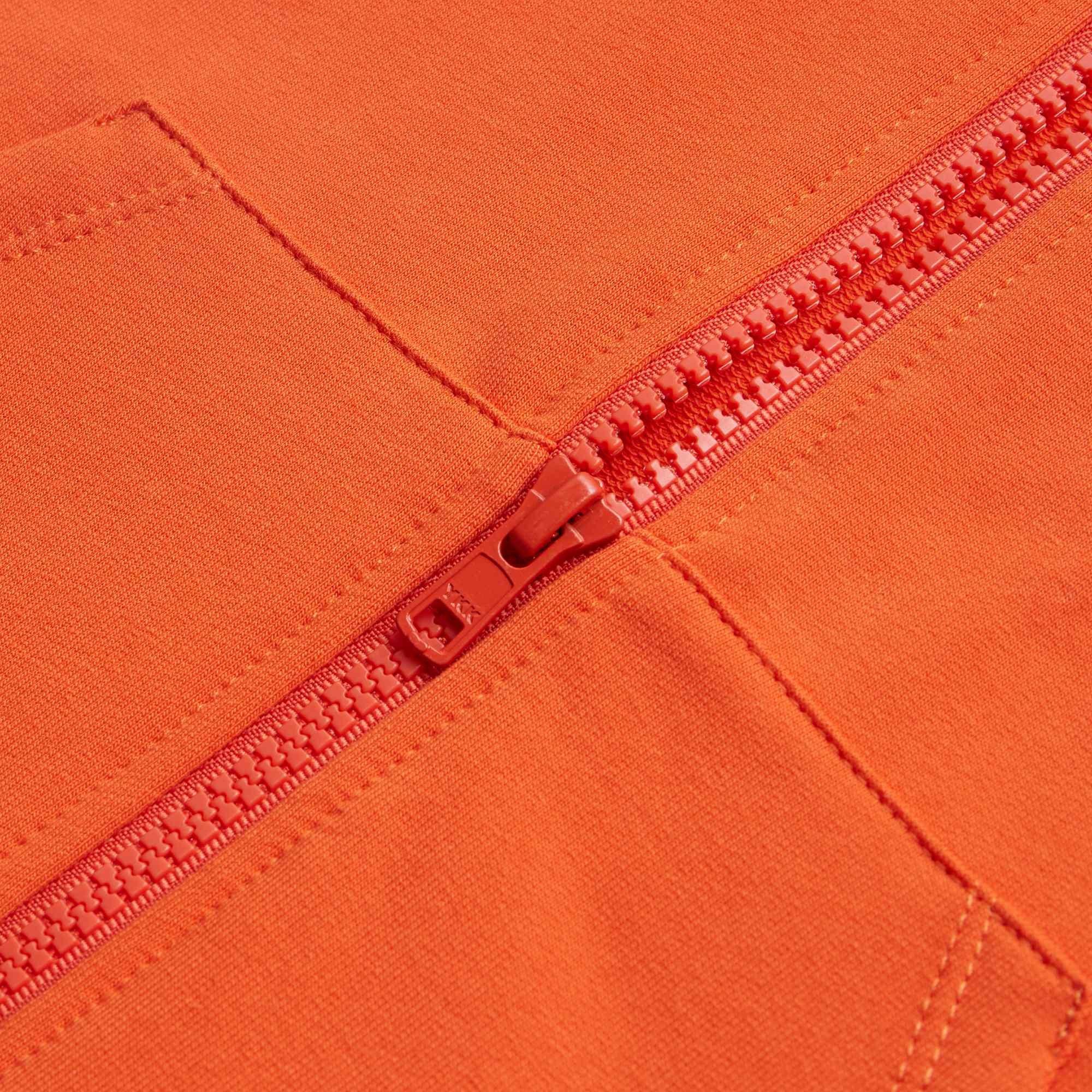 Orange zip-up hoodie