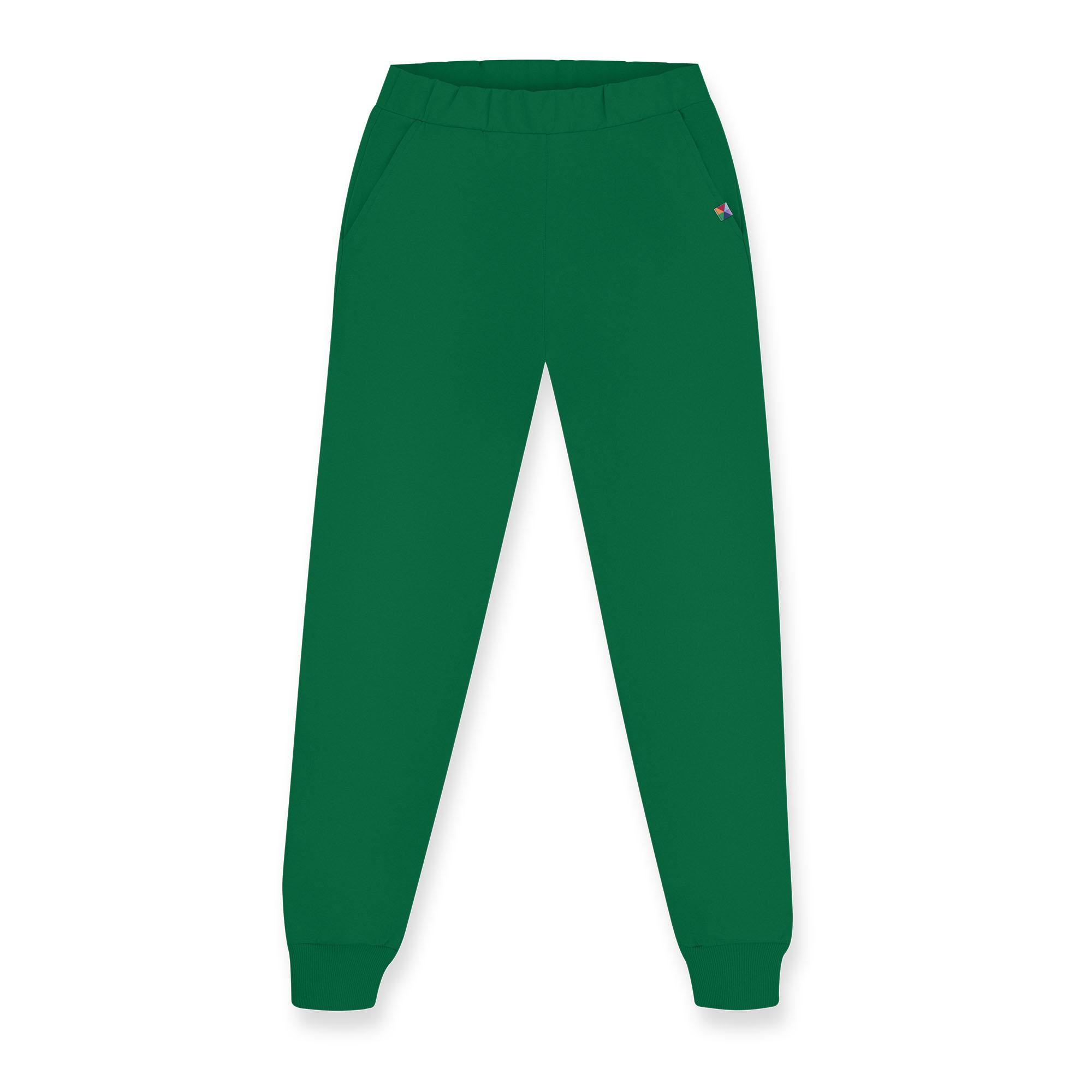 Dark green ribbed sweatpants Men