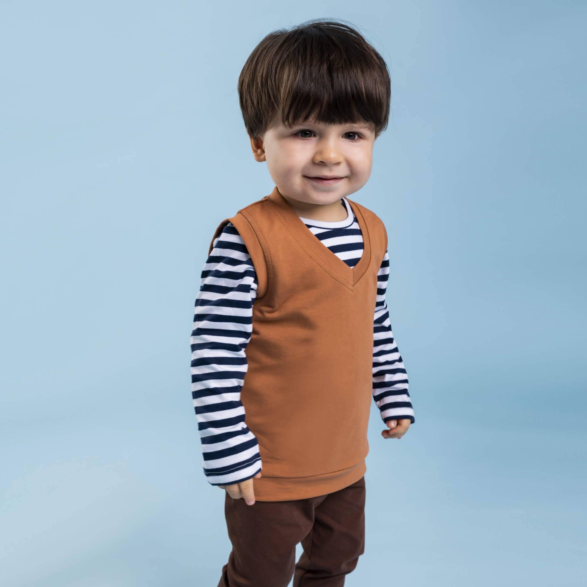 Caramel sweatshirt pullover vest Baby